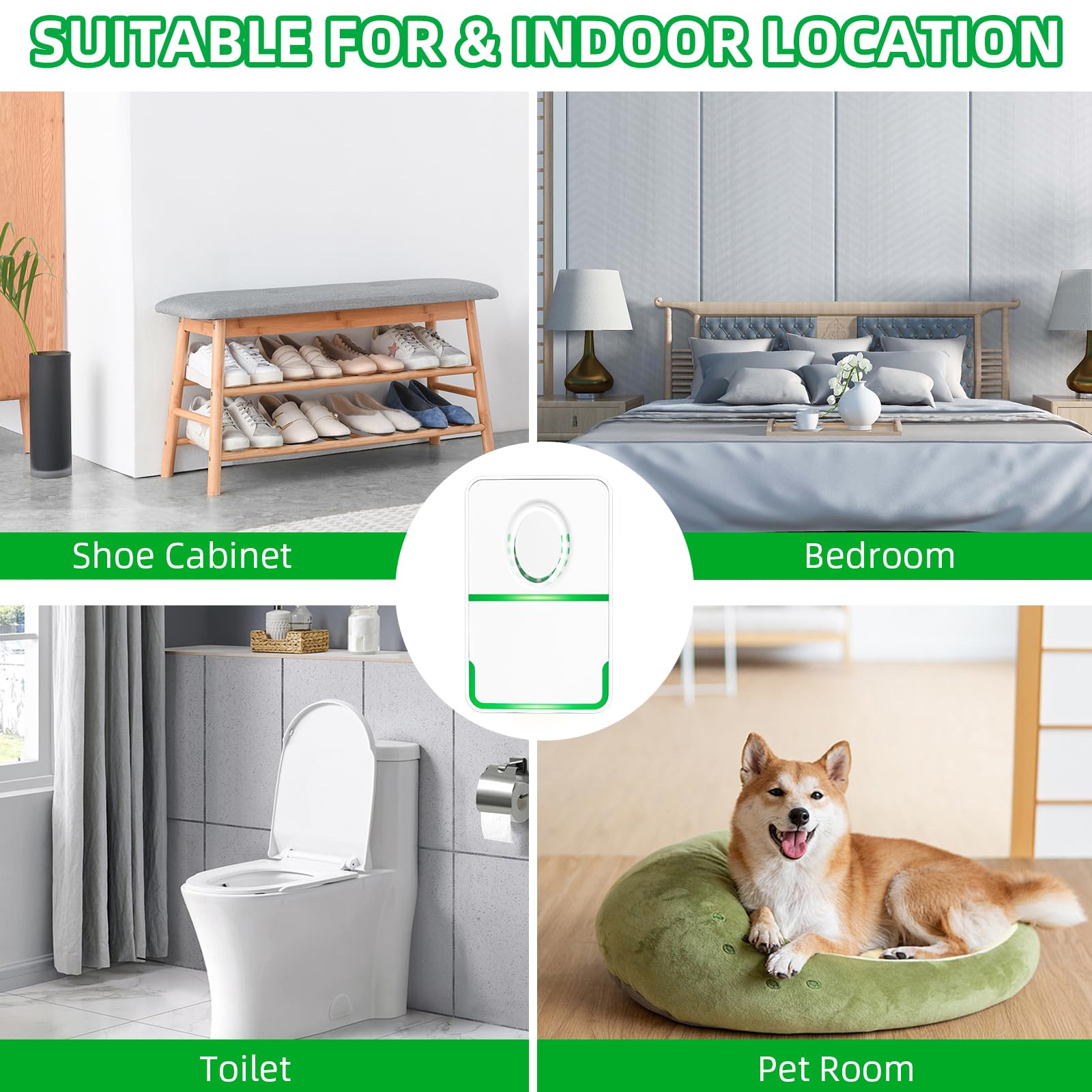 6Pack Plug in Air Purifier with Negative Ion Technology, Filterless Air Ionizers for Home, Quiet Air Freshener for Odors, Smoke, Dust Mites, Pets - for Bedroom, Office, Bathroom, Kitchen