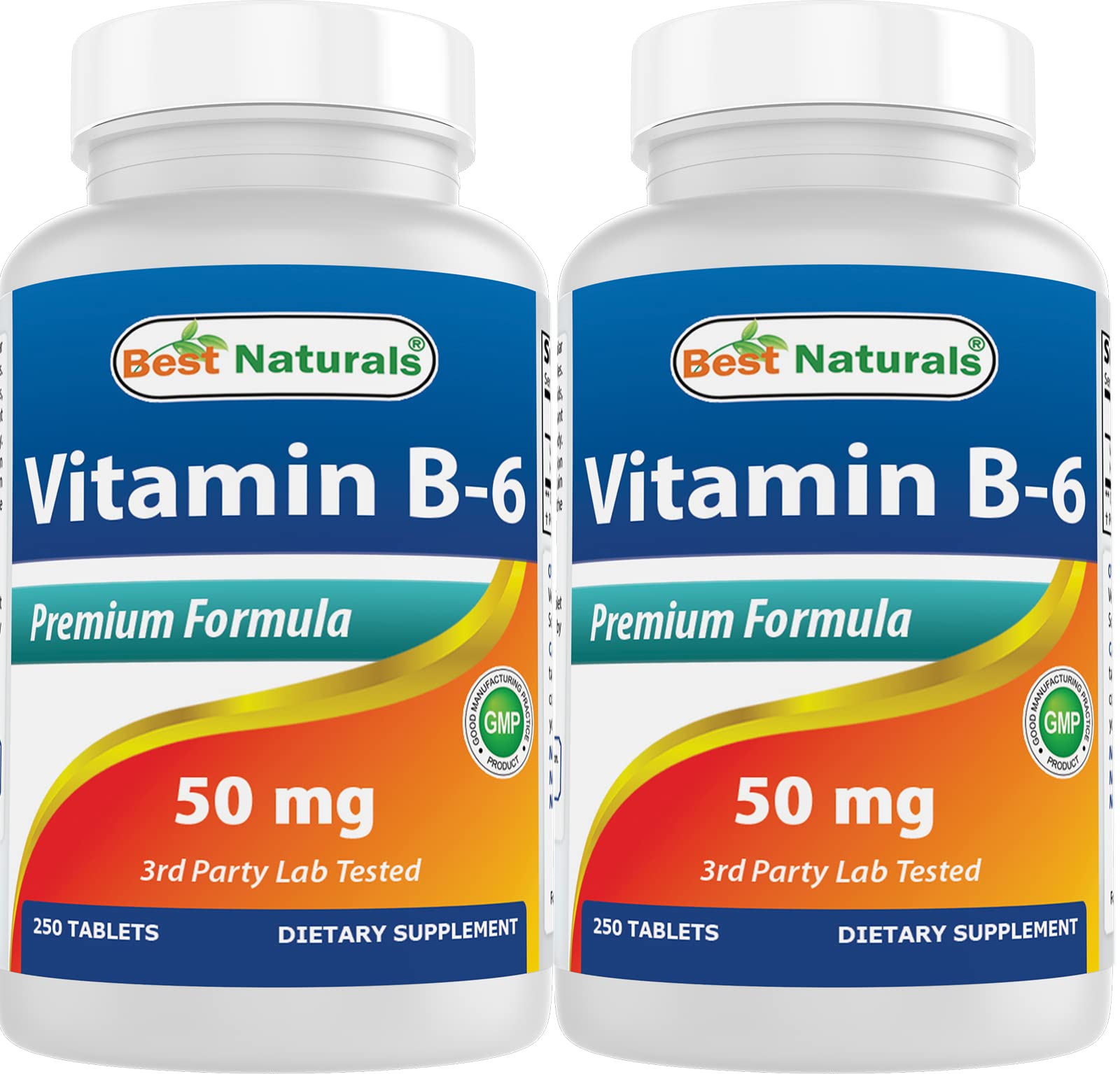 Best Naturals Vitamin B6 50 mg 250 Tablets (250 Count (Pack of 2))