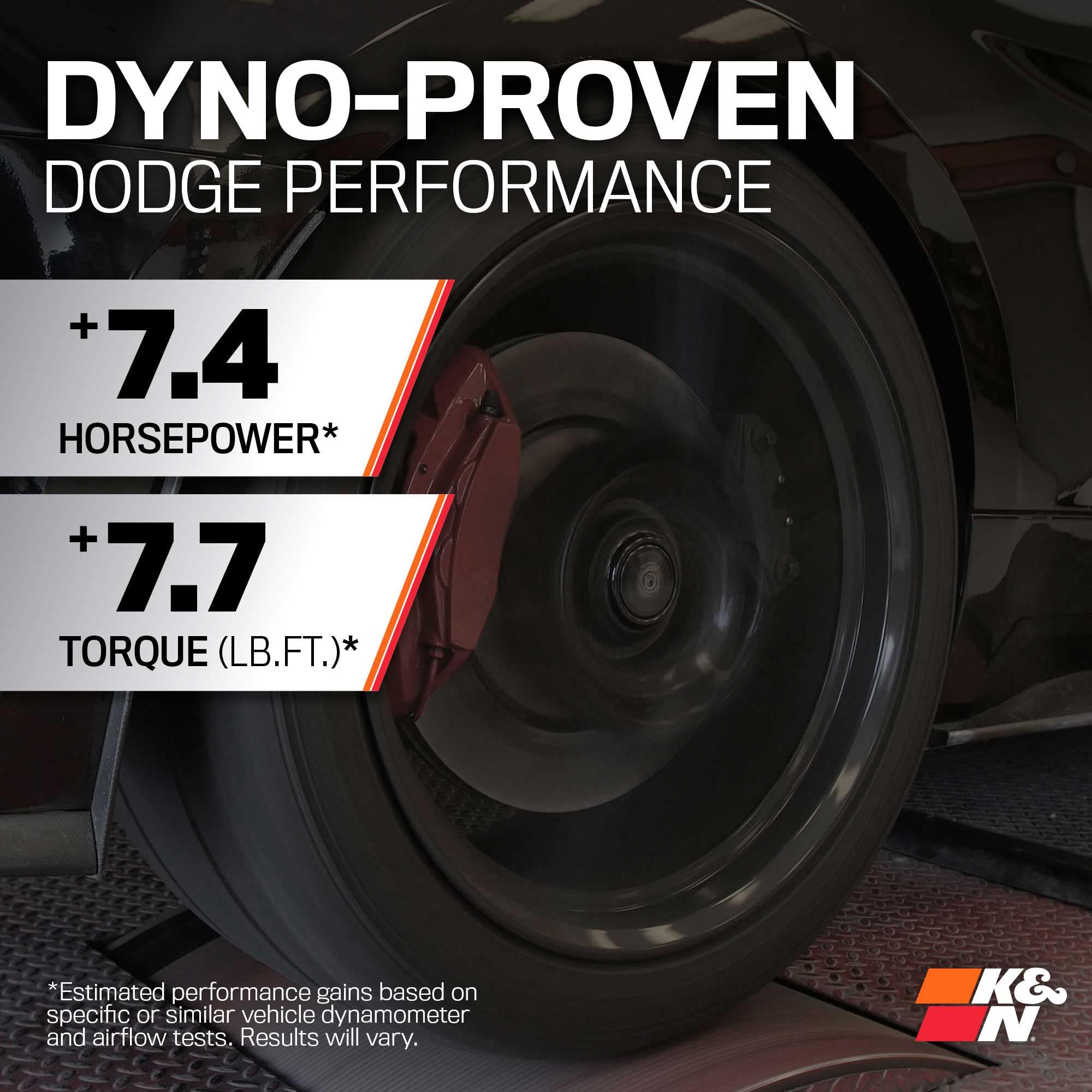 K&N Cold Air Intake Kit: Increase Acceleration & Engine Growl, Guaranteed to Increase Horsepower up to 7HP: Compatible with 3.6L, V6, 2011-2019 Dodge/Chrysler (Challenger, Charger, 300, C), 69-2544TP