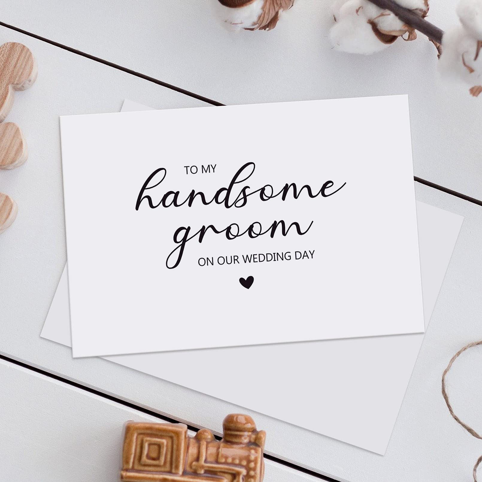 To My Husband on Our Wedding Day Card, To My Groom Card, Wedding Card to Husband