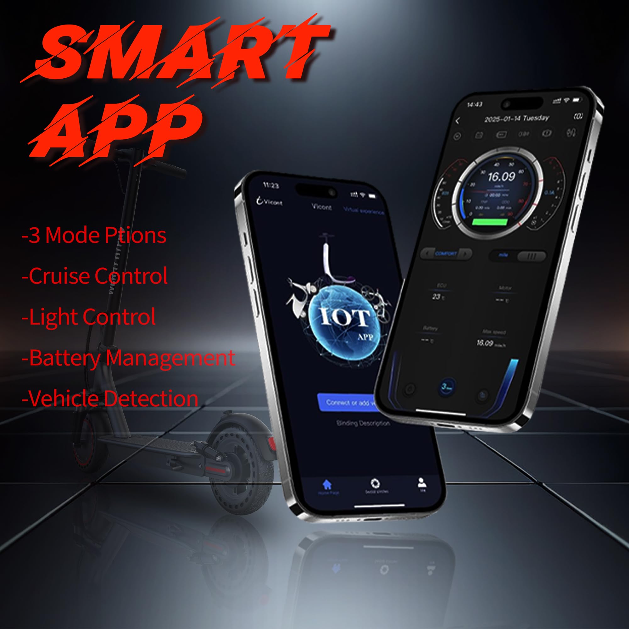 WERHY 10''/8.5'' Electric Scooter with Dual Suspension, 500/350W Powerful Motor, 22/19MPH Top Speed, 25/22/16 Miles Long Range, Folding E Scooter with Dual Braking for Teens and Adults