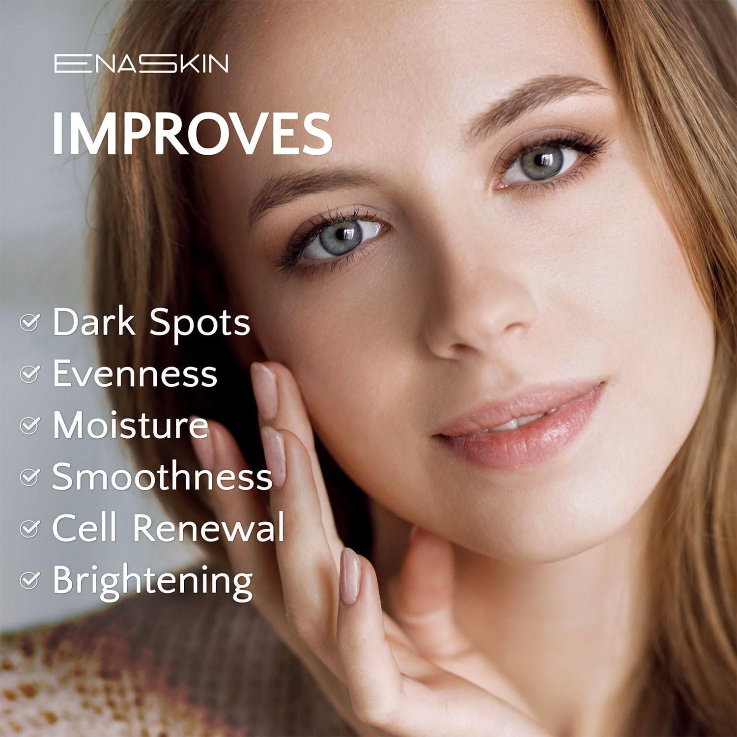 EnaSkin Dark Spot Remover for Face and Body: Age Spot Sun Spot Freckles Melasma Brown Spot Serum - Advanced Formula Corrector Cream with Niacinamide for Women and Men (1.0 Fl Oz)