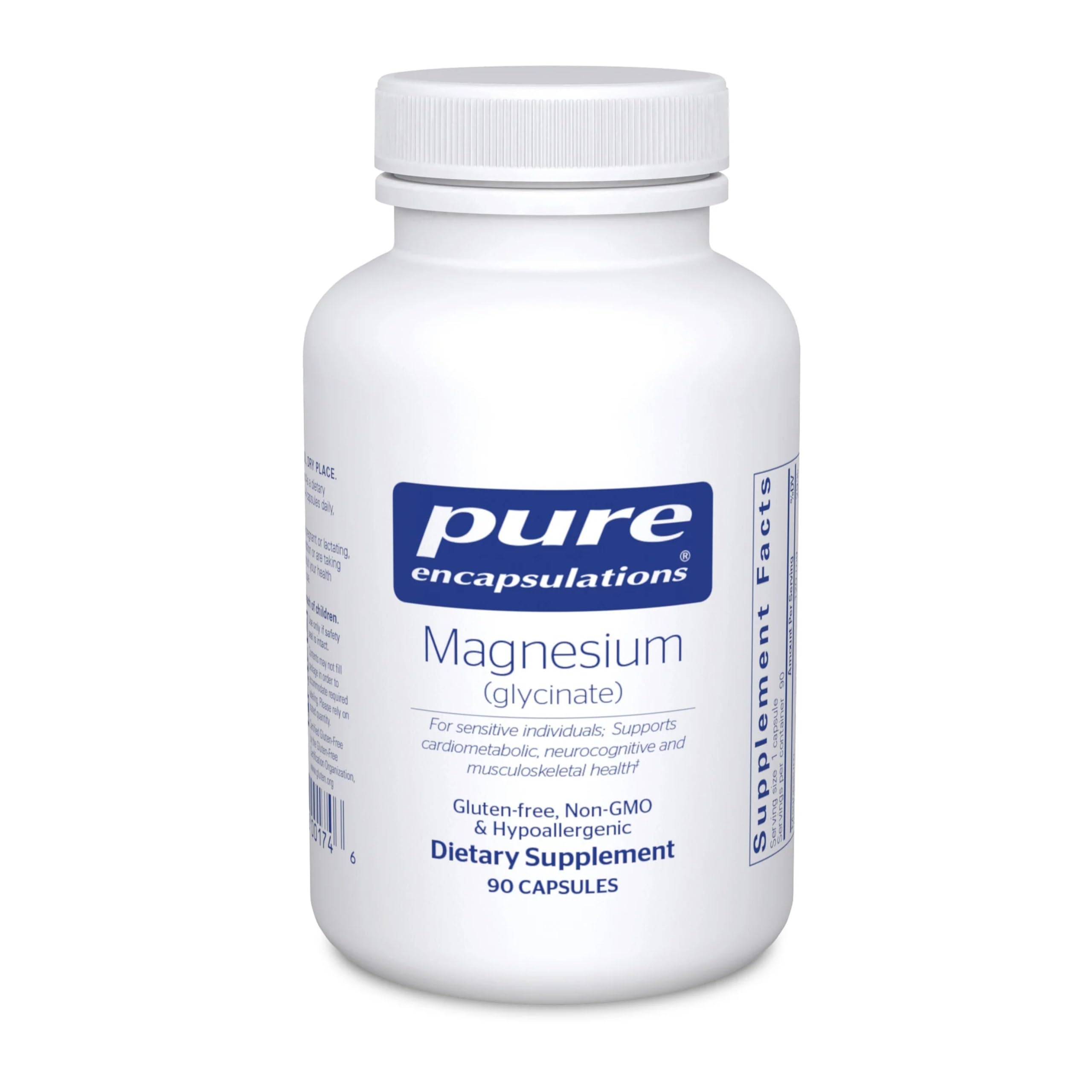 Pure Encapsulations Magnesium (Glycinate) - Supplement to Support Stress Relief, Sleep, Heart Health, Nerves, Muscles, and Metabolism* - with Magnesium Glycinate - 90 Capsules