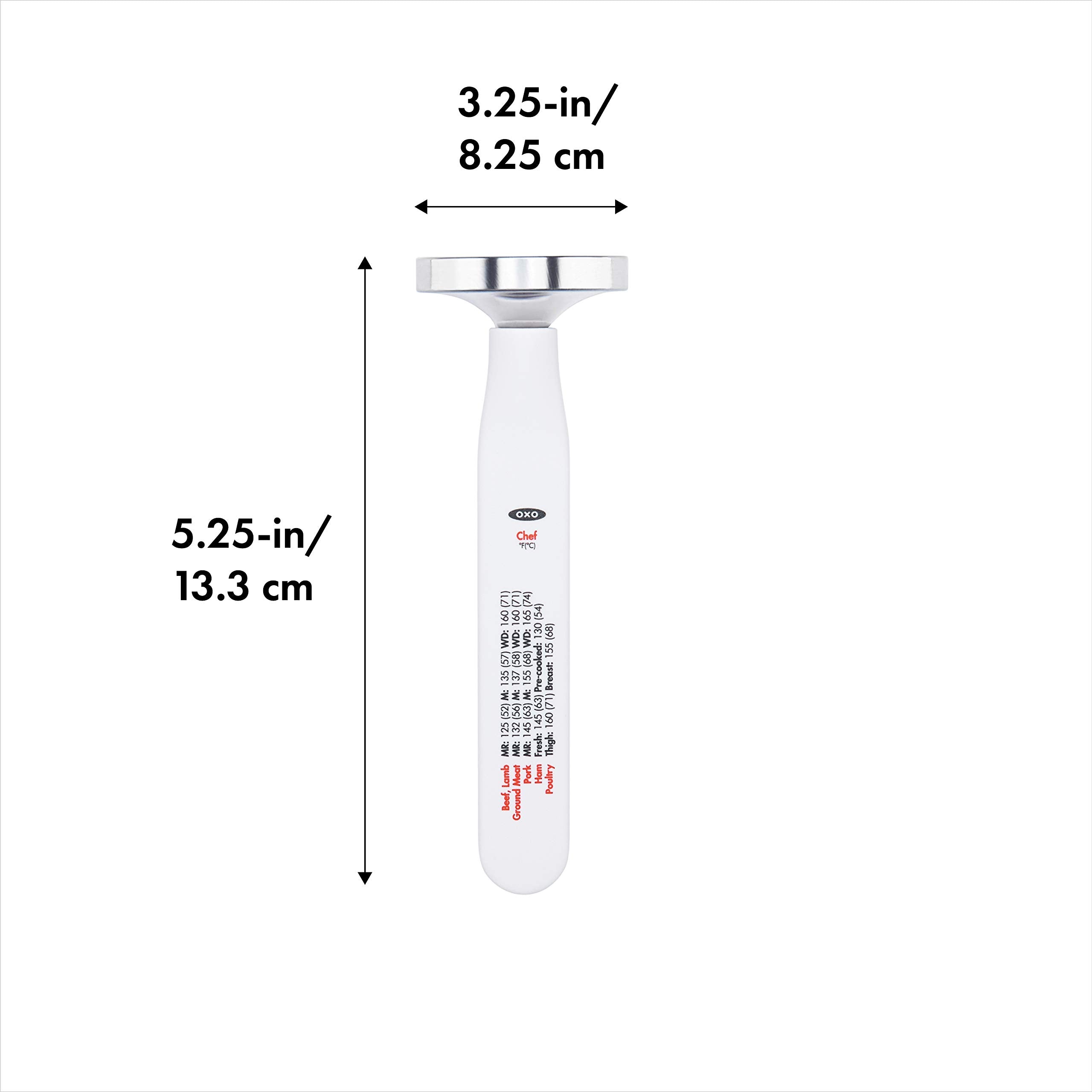 OXO Good Grips Chef's Precision Analog Leave-In Meat Thermometer,Silver,1 EA