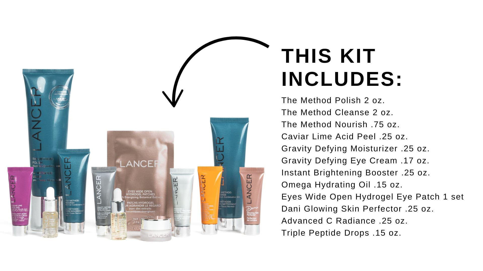 Lancer Skincare Set: Holiday Glow 12-Piece Luxury Skincare Kit