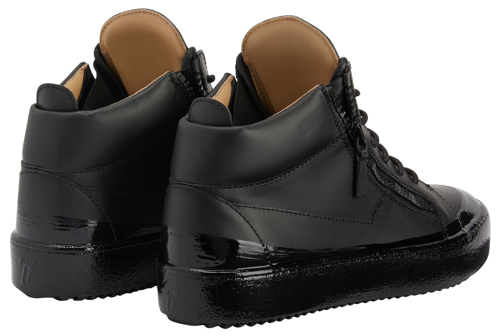 Giuseppe Zanotti, Kriss Mid-Top Sneakers Leather, 8, Black