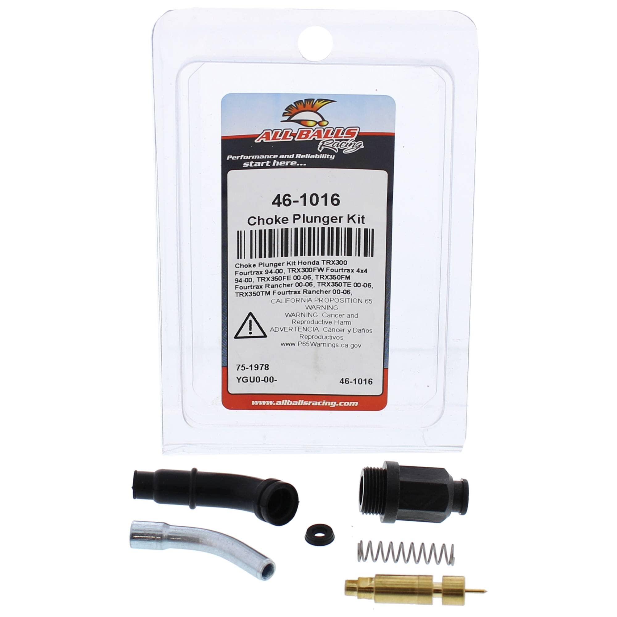 All Balls Choke Plunger Kit 46-1016 Compatible With/Replacement For Honda TRX350FM Fourtrax Rancher 2000-2006, TRX350TE 2000-2006, TRX350TM Fourtrax Rancher 2000-2006