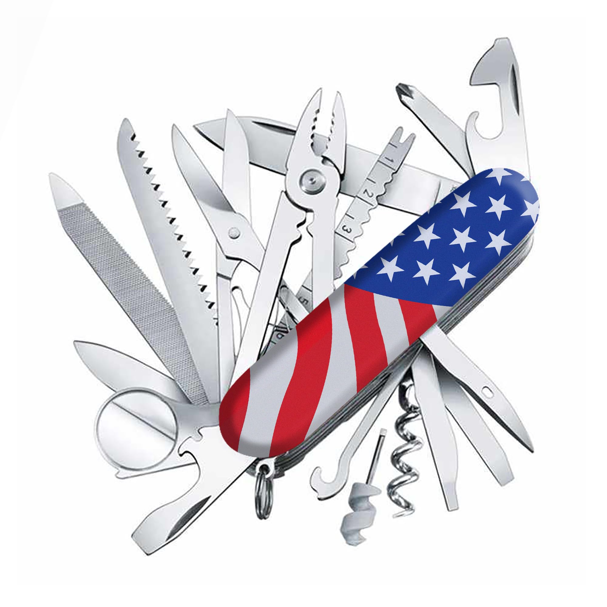 Swiss Eagle Premium Quality Classic Multi-Tool Army Knife - Packs 30 Tools Pocket knife - Multitool