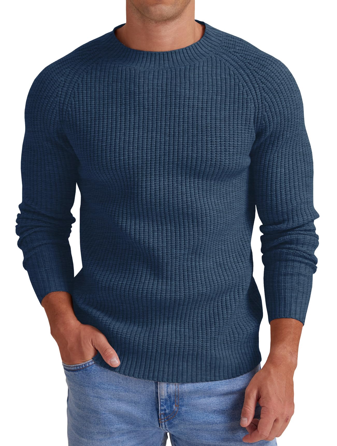 Sailwind Men's Crewneck Casual Sweater Structured Knit Soft Casual Pullover