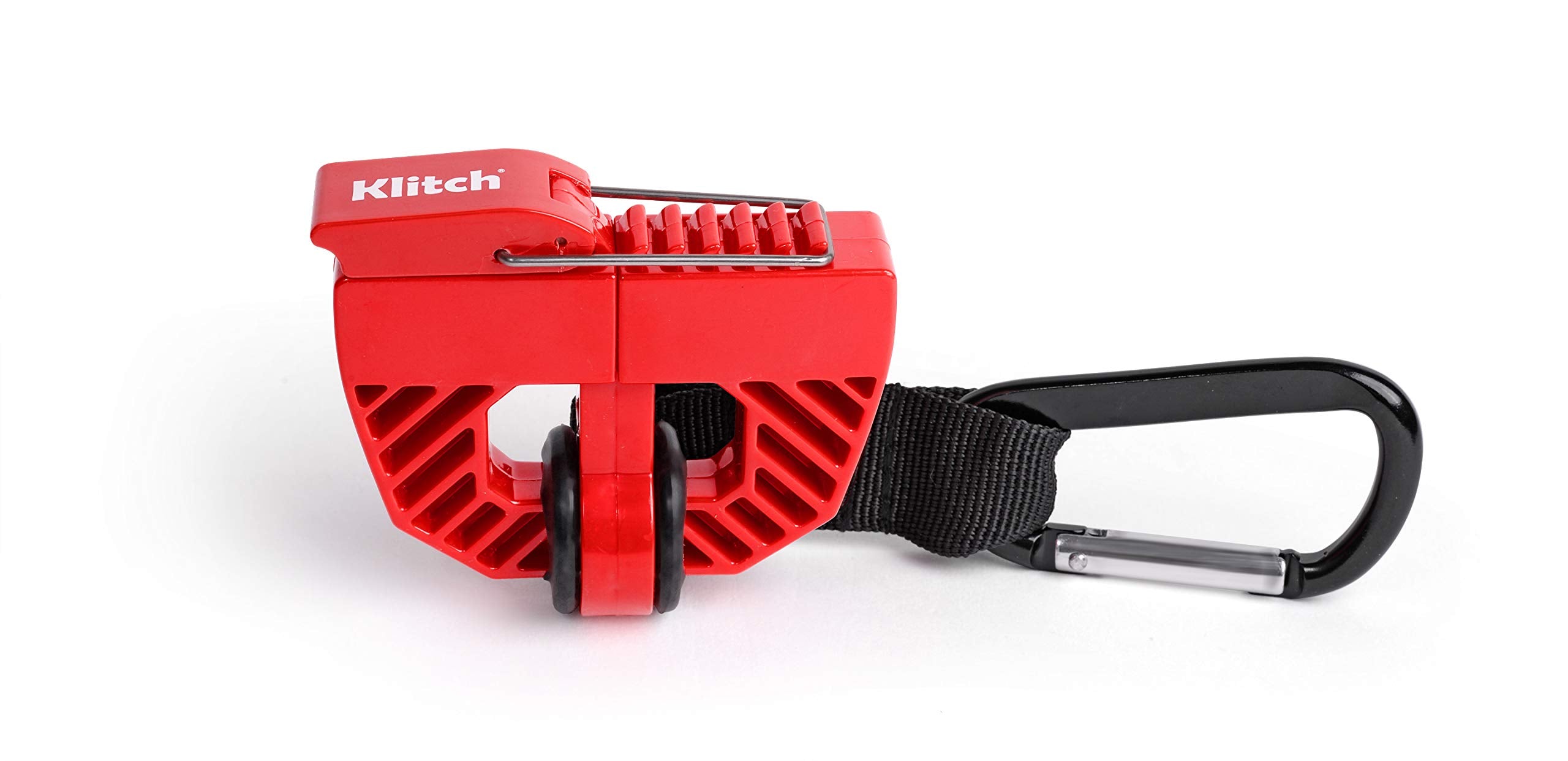 Klitch Footwear Clip, Shoe Bag, Hang Extra Shoes Cleats Boots or Gear on Your Bag. Works on Soccer, Baseball, Basketball, Track, Running Shoes, Flip Flops and More. Red