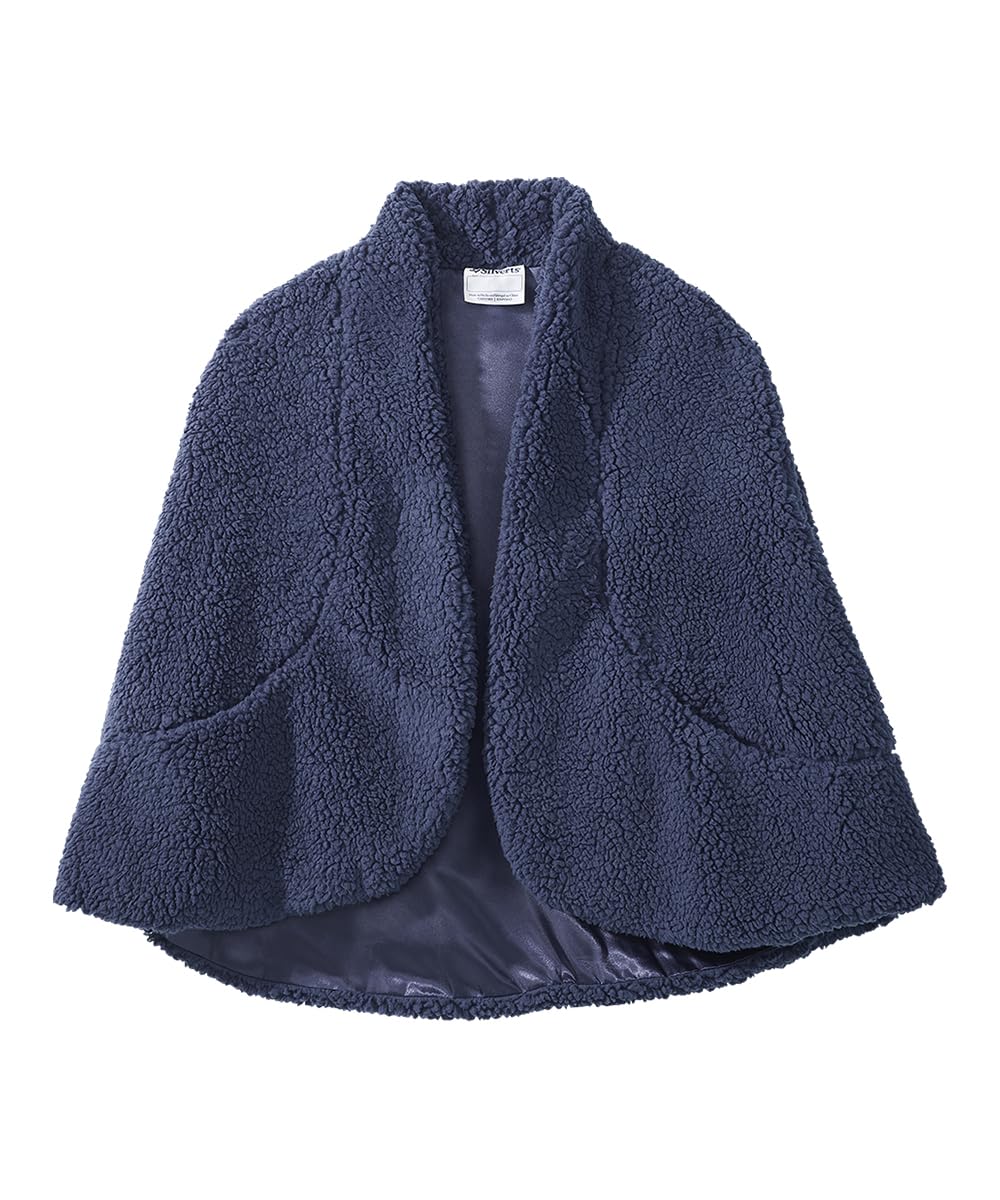 Women's Ultra Plush Shawl - Navy OS