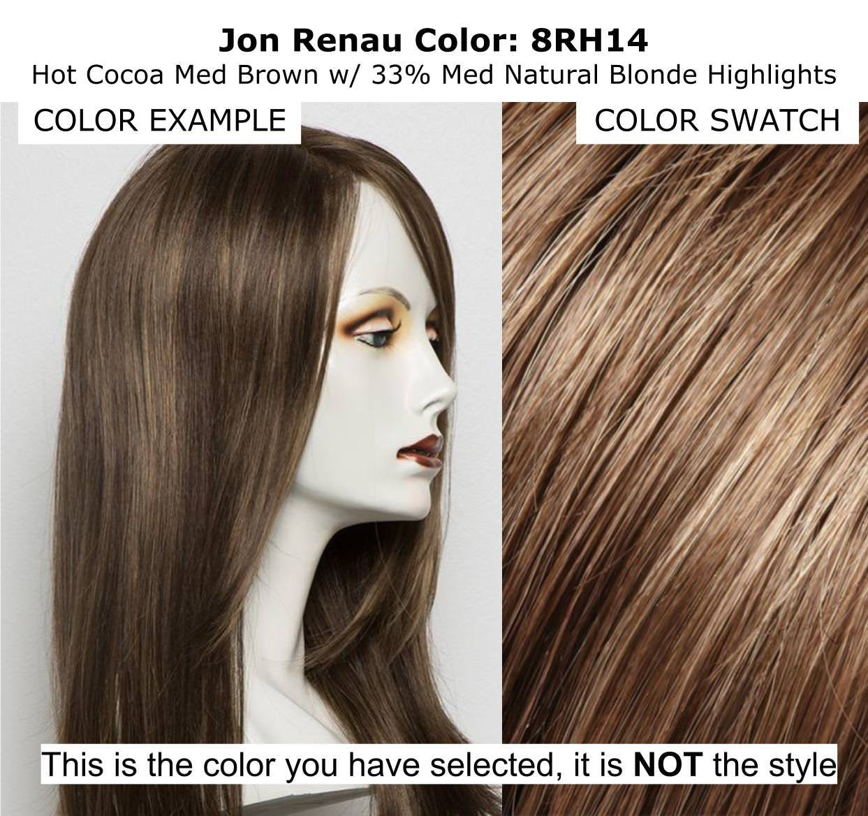 Bundle - 4 items: Sarah Wig by Jon Renau, Christy's Wigs Q & A Booklet, BeautiMark Synthetic Shampoo & Wide Tooth Comb - Color: 8RH14