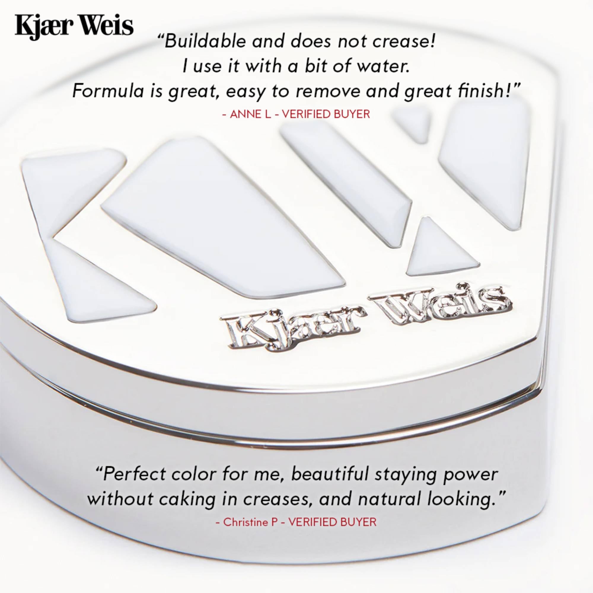 Kjaer Weis Powder Eye Shadow. Highly Pigmented Black Eyeshadow with Organic Ingredients. Ultra Blendable Eye Shadow for Long Lasting Eye Makeup. Cruelty Free Clean Makeup - Onyx