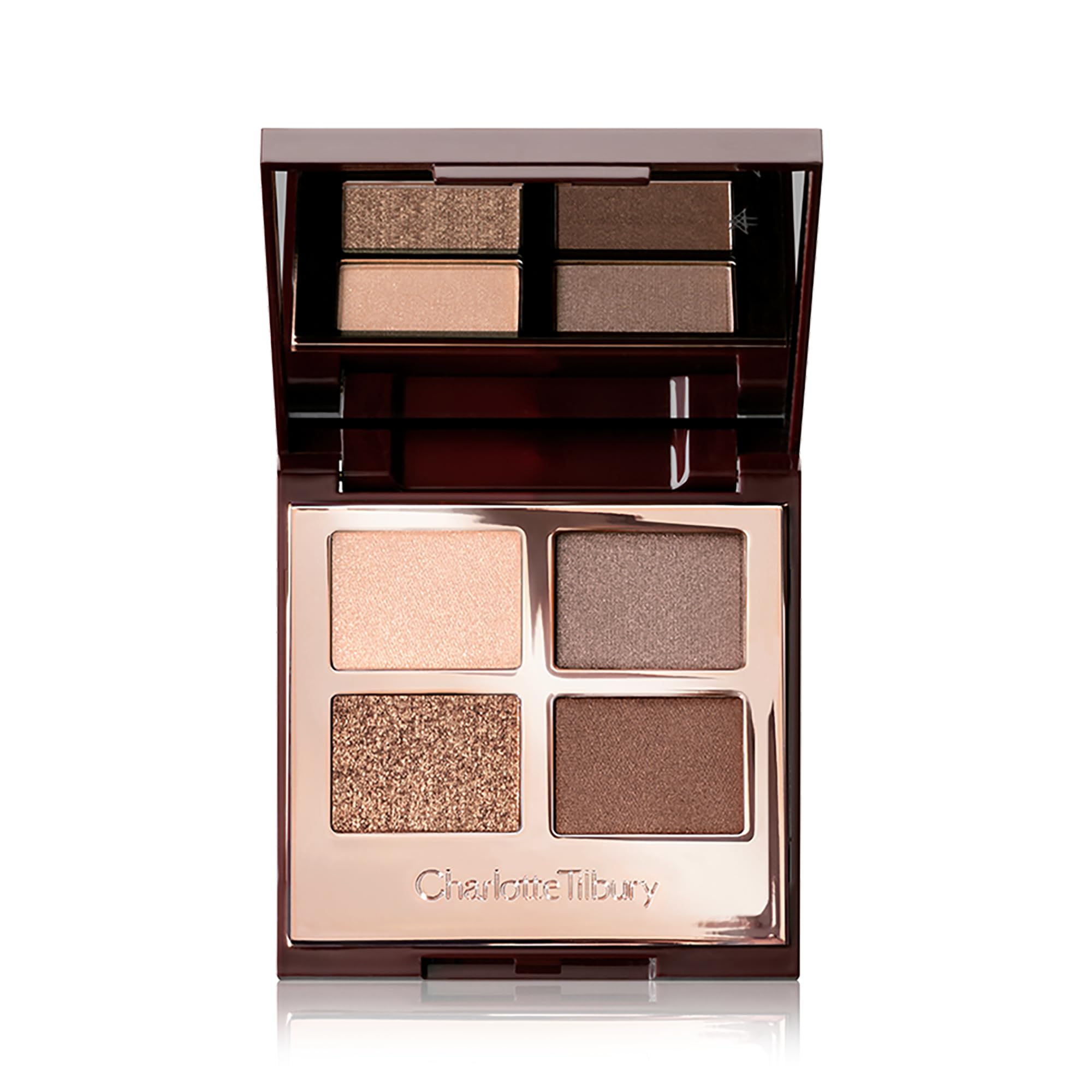 Charlotte Tilbury Luxury Palette Eyeshadow - Shimmer, Metallic & Satin Matte Eyeshadow Quad with a Rich Powder Formula - Includes 4 Complementary Shades - The Golden Goddess