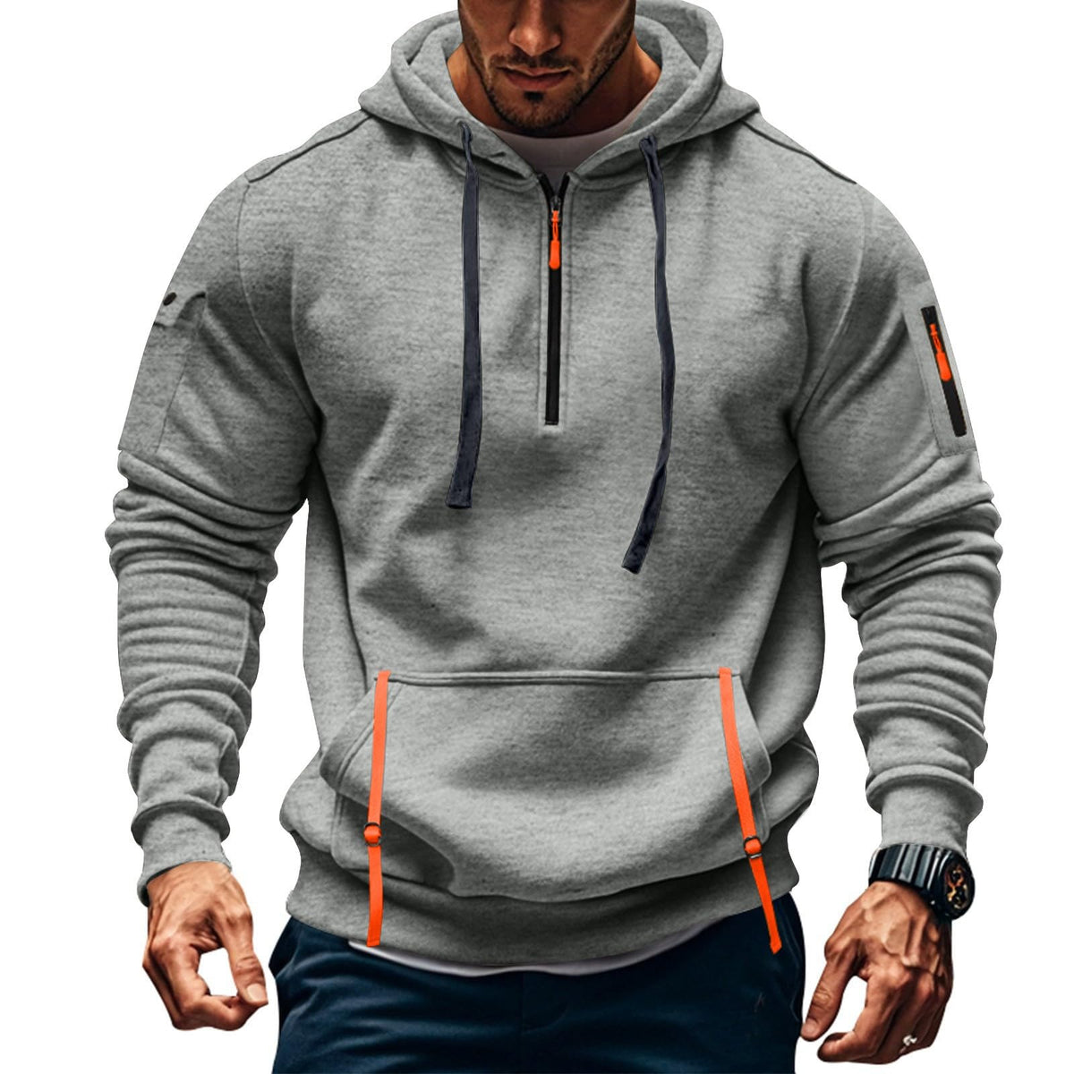 Graphic Sweatshirts Men Zipup Hoodie Men Zipup Hoodie Men Zipper Hoodies for Men Mens Zip Up Hoodies Zippered Hoodies for Men Quarter Zip Pullover Men Men'S Full Zip Hoodie Ivory Xl