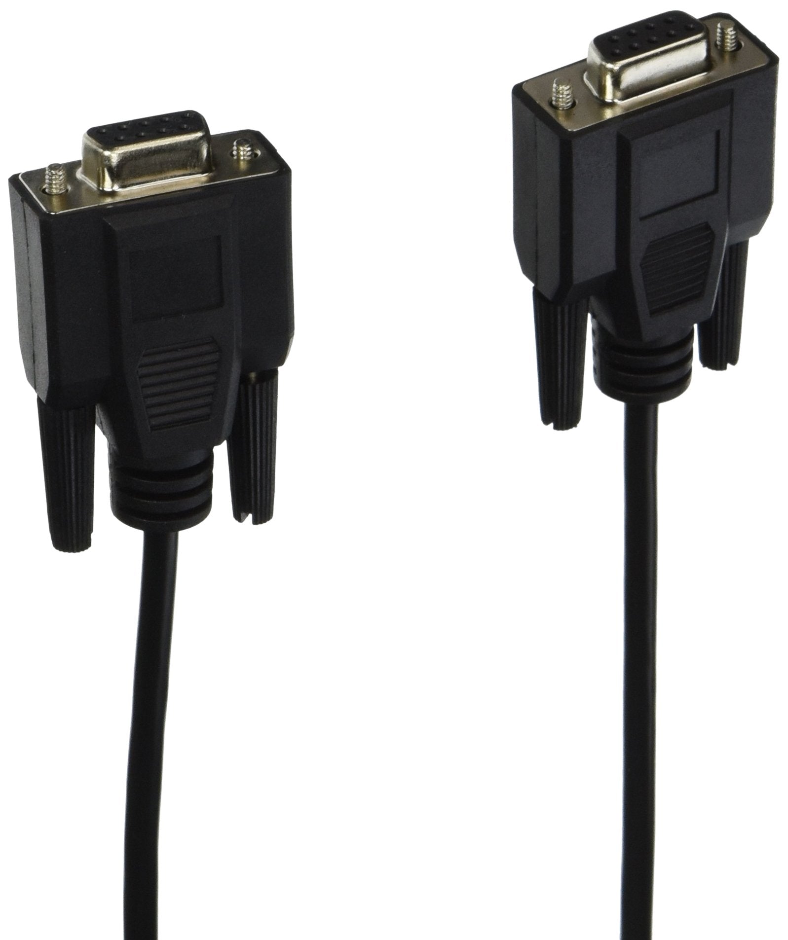 C2G Legrand DB9 Cable, Black Serial RS232 Cable, 6 Foot Serial Cable, CMG-Rated Female to Female Serial Cord, C2G 52035
