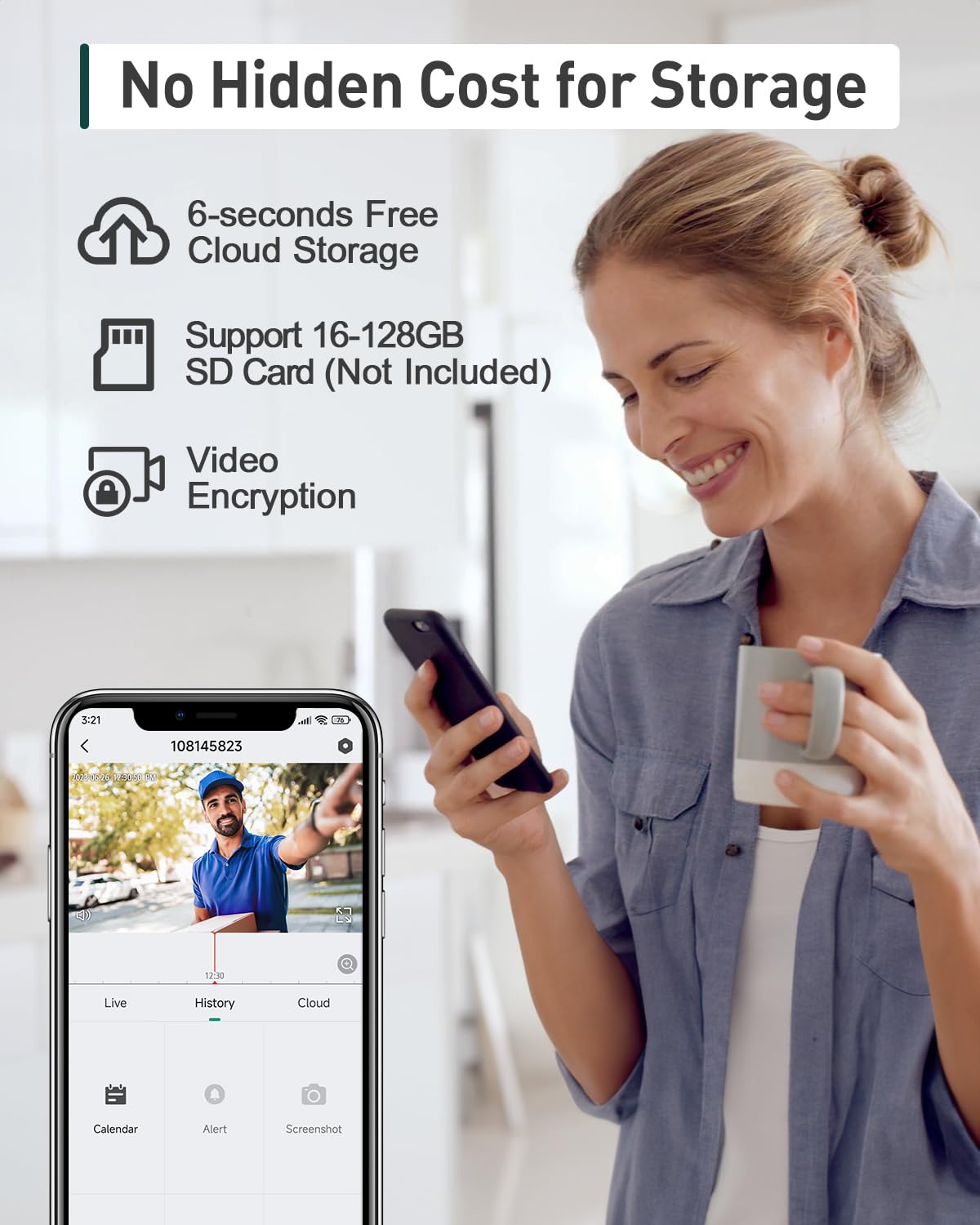 Video Doorbell Camera Wireless with Chime, with Multi-angle Bracket, No Subscription, Voice Changer, 2-Way Audio, Motion Detection, 1080P, Night Vision, 2.4G, IP66, Battery Powered, Works with Alexa