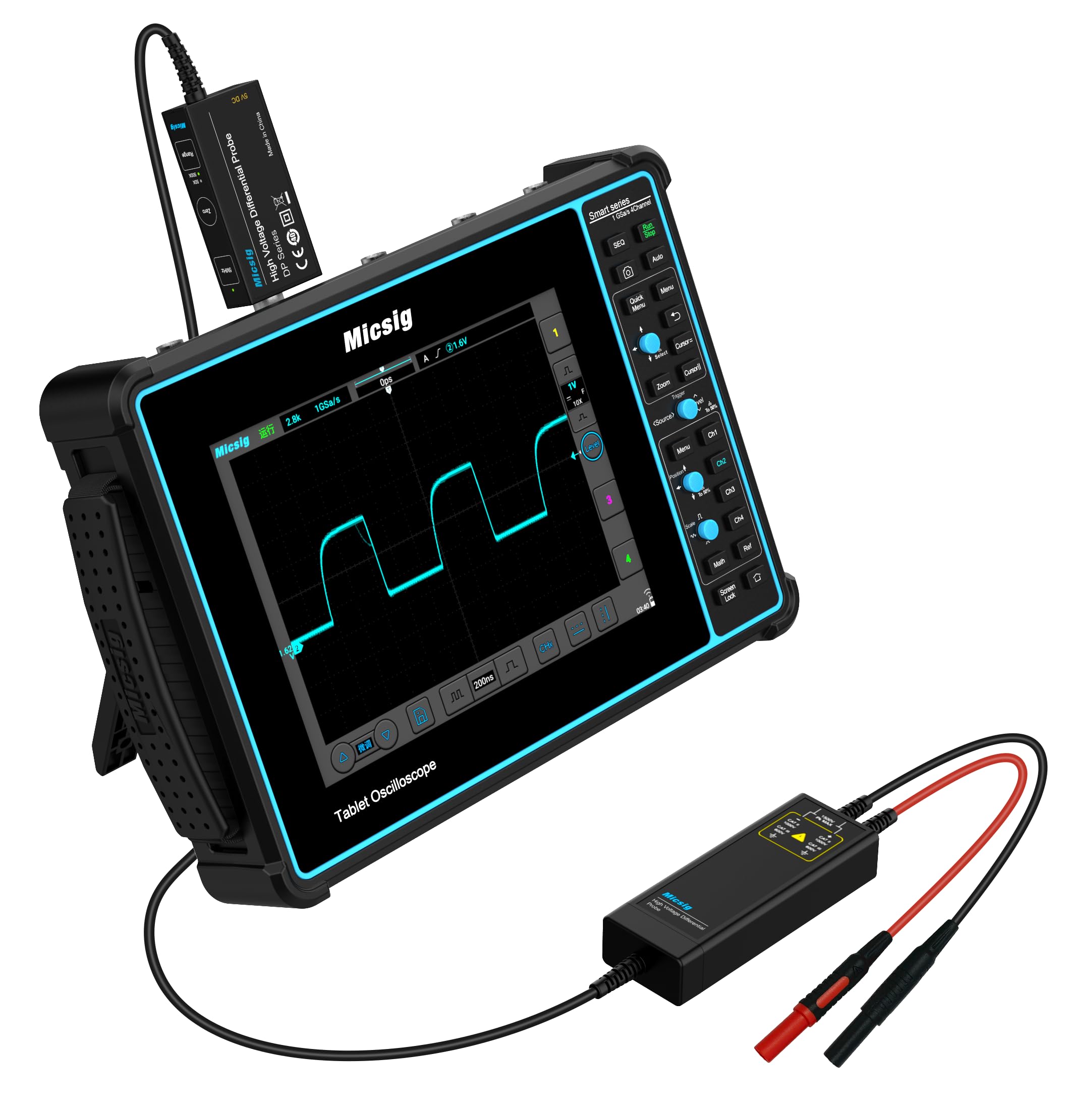 Micsig DP10013 High Voltage Differential Probe 1300V 100MHz 3.5ns Rise Time 50X/500X Attenuation