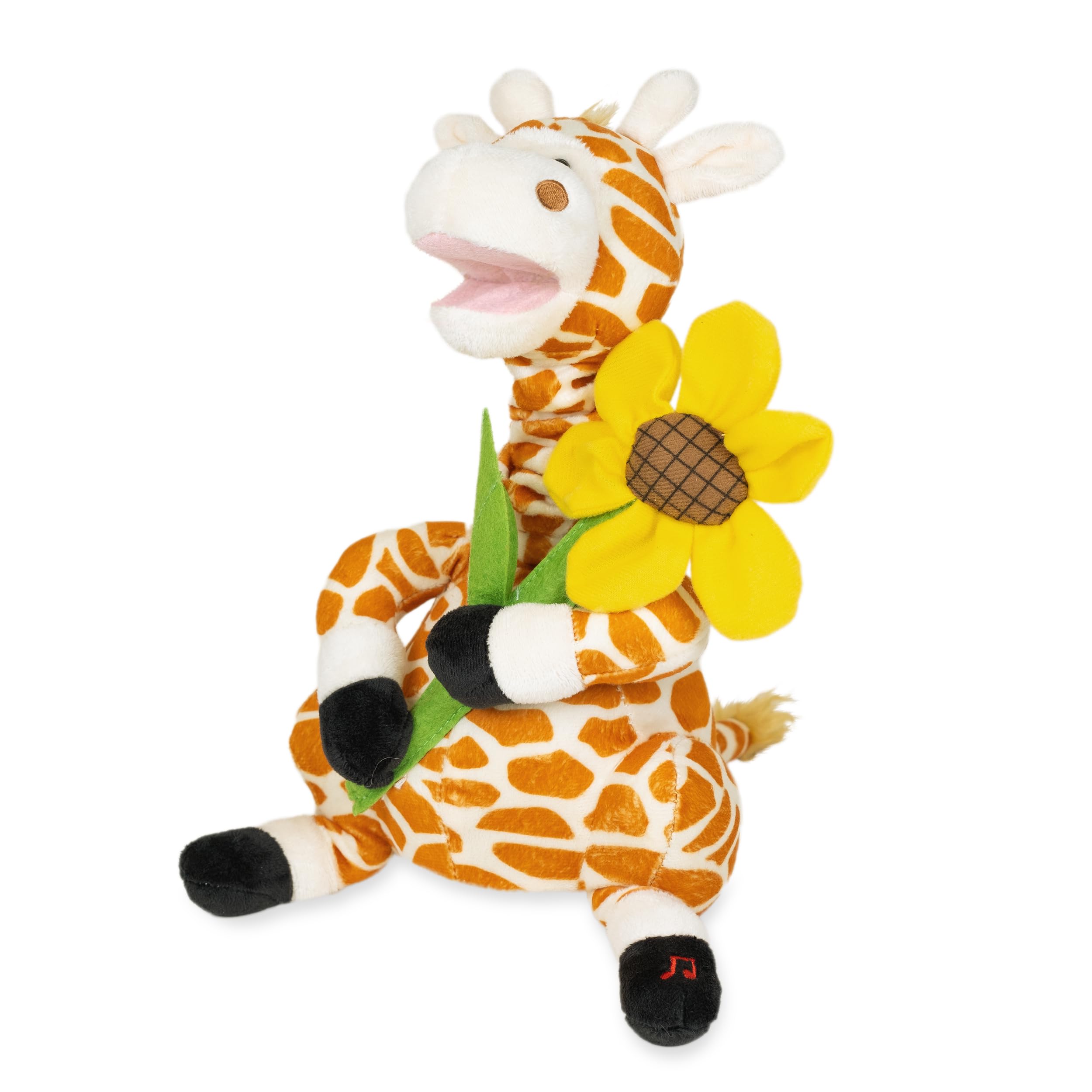 Cuddle Barn - Gerry | Giraffe Animated Stuffed Animal Plush, Neck Grows and Sings Your Love Lifts Me Higher 12 inches