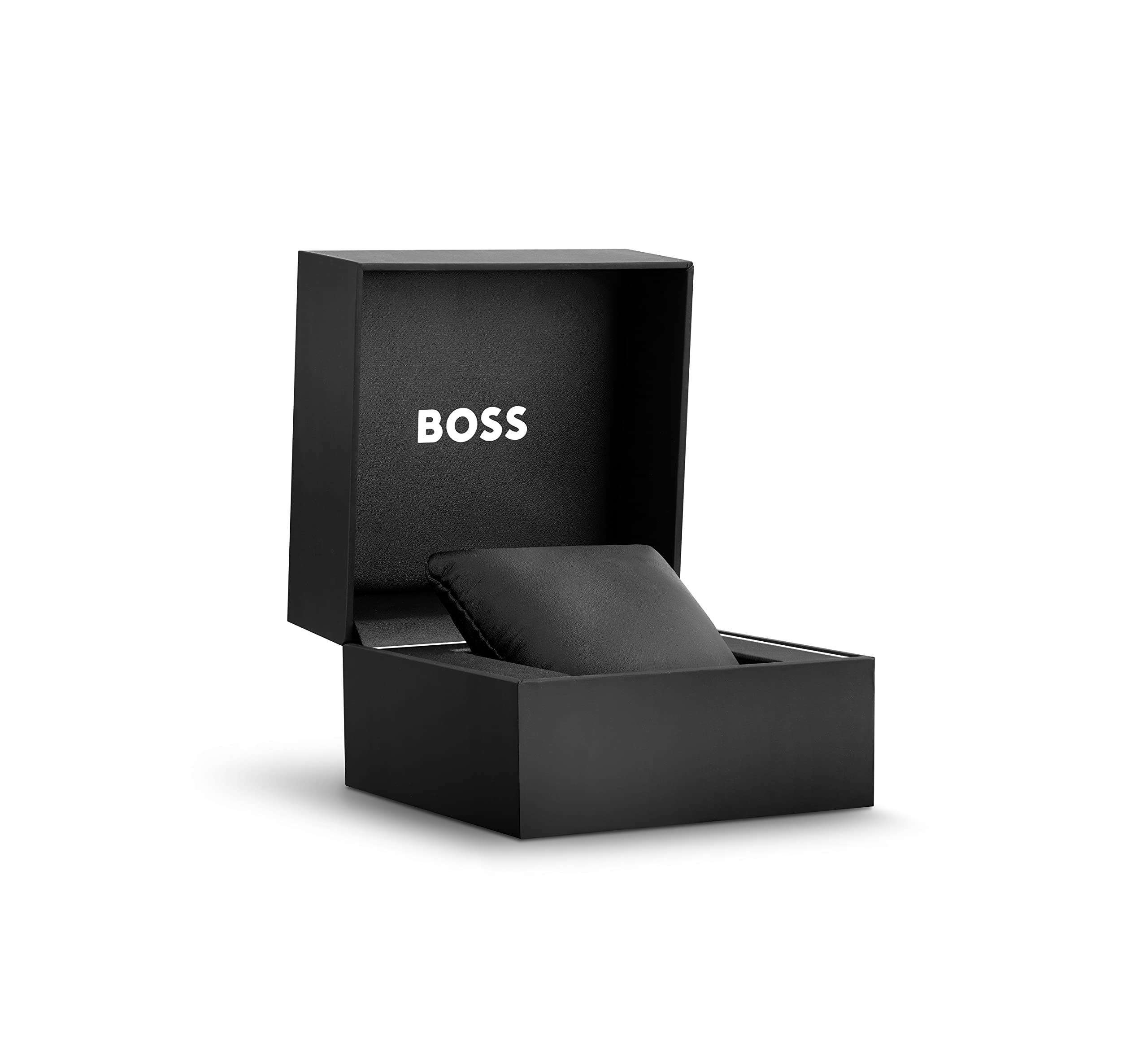 BOSS Men's Stainless Steel Quartz Watch with Silicone Strap, Black, 22 (Model: 1513716)