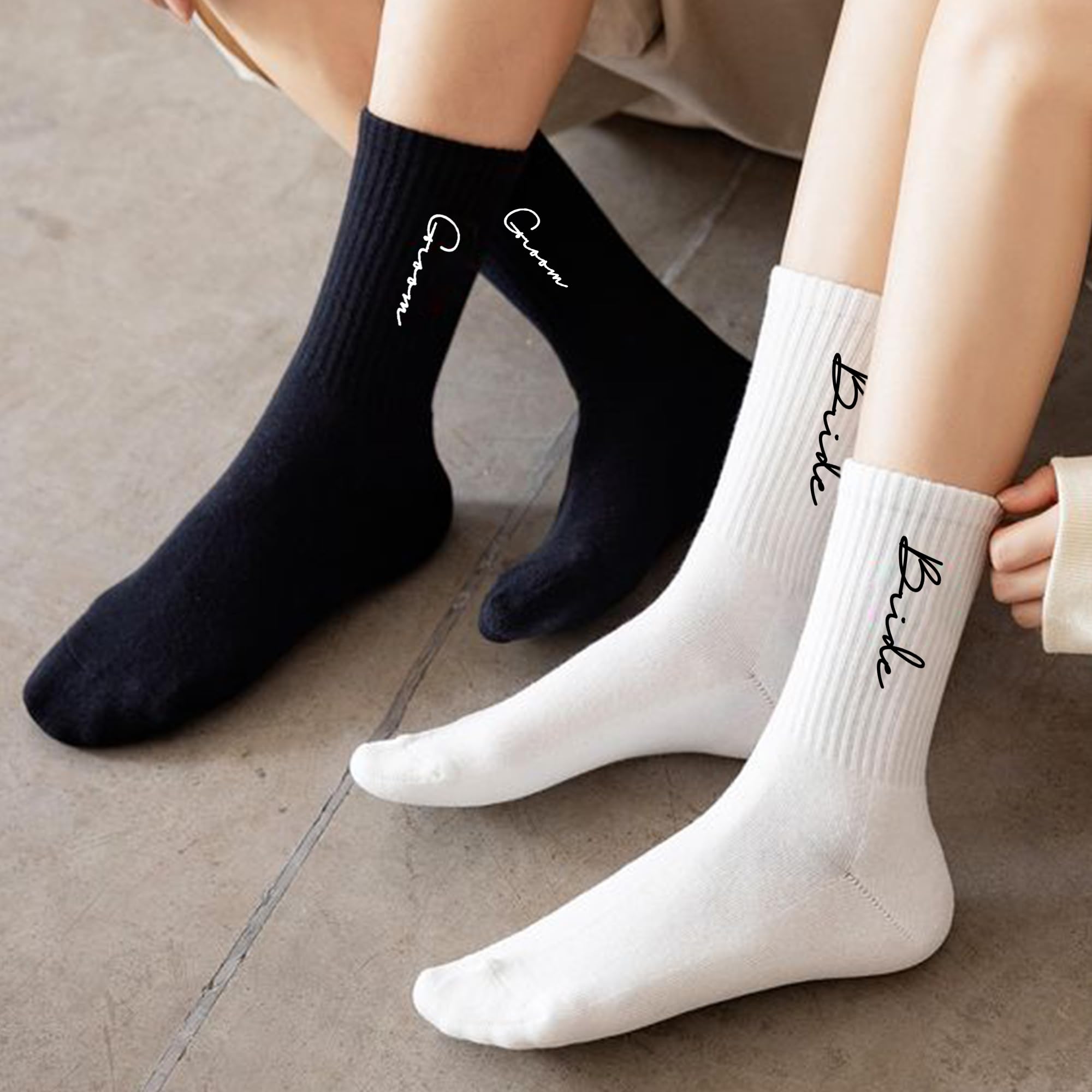 GroomBrideGifts Bride and Groom Gifts Wedding Crew Socks.