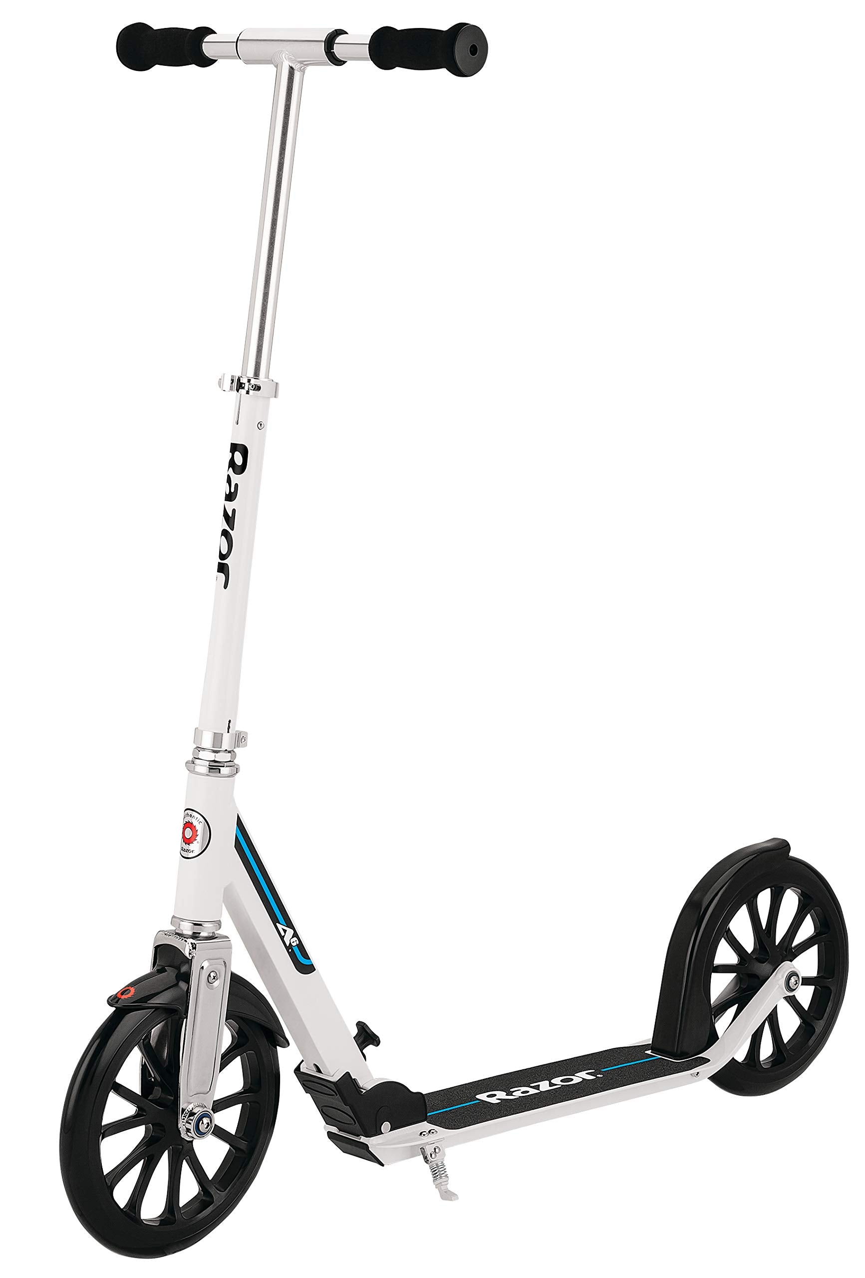 Razor A6 Kick Scooter for Kids Ages 8+ - Extra-Tall Handlebars & Longer Deck, 10" Urethane Wheels, Anti-Rattle Technology, for Riders Up to 220 lbs