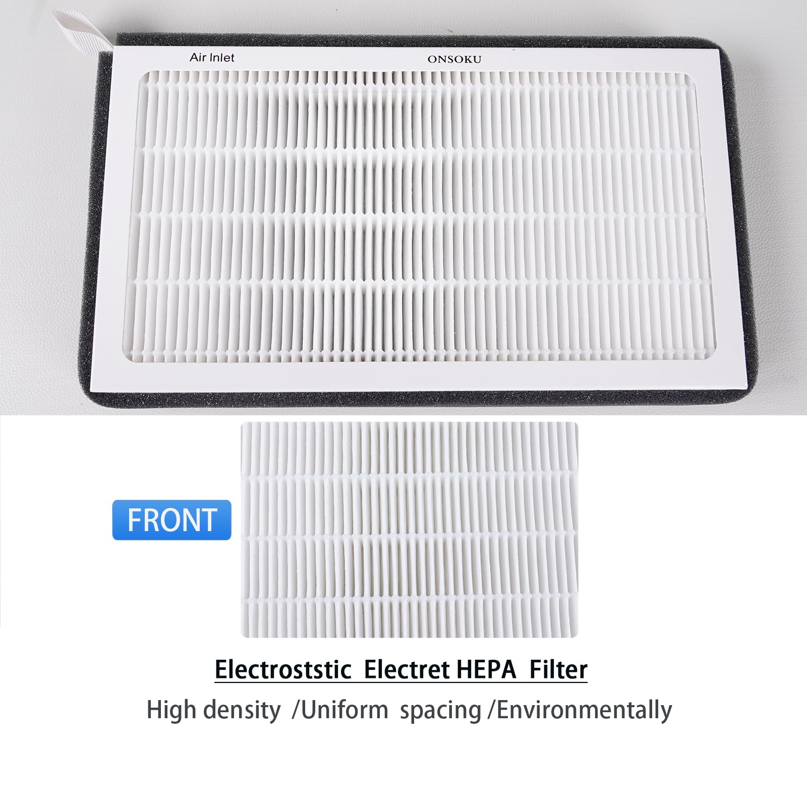 ONSOKU Tesla Model 3 Model Y Cabin Air Filter HEPA Replacement Filter Activated Carbon Tesla Accessories Set of 2 for 2016-2024 Model Y Model 3