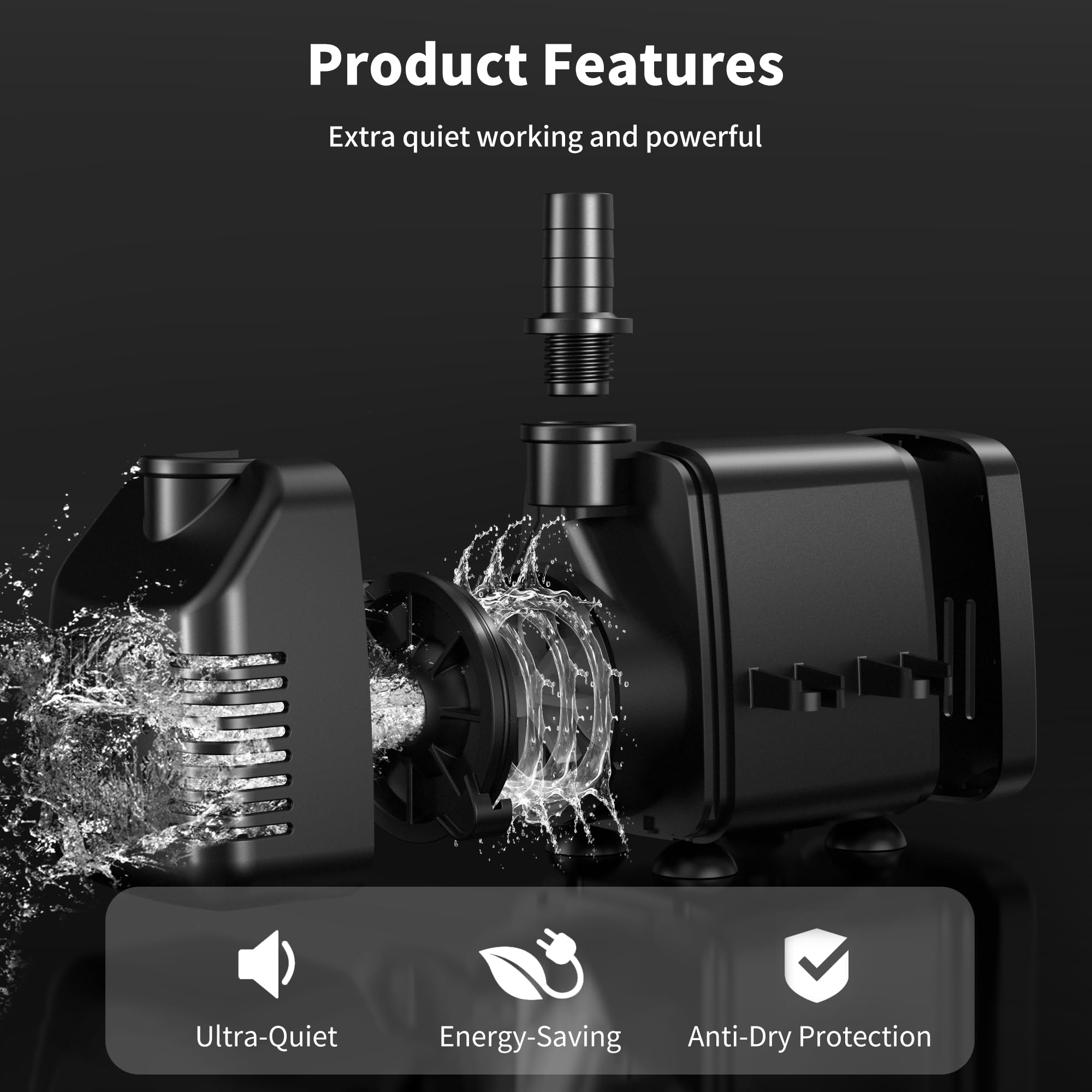 MC37M Evaporative Cooler Pump with 3 Pin Connector Fit for Models: MC37M, MC37V