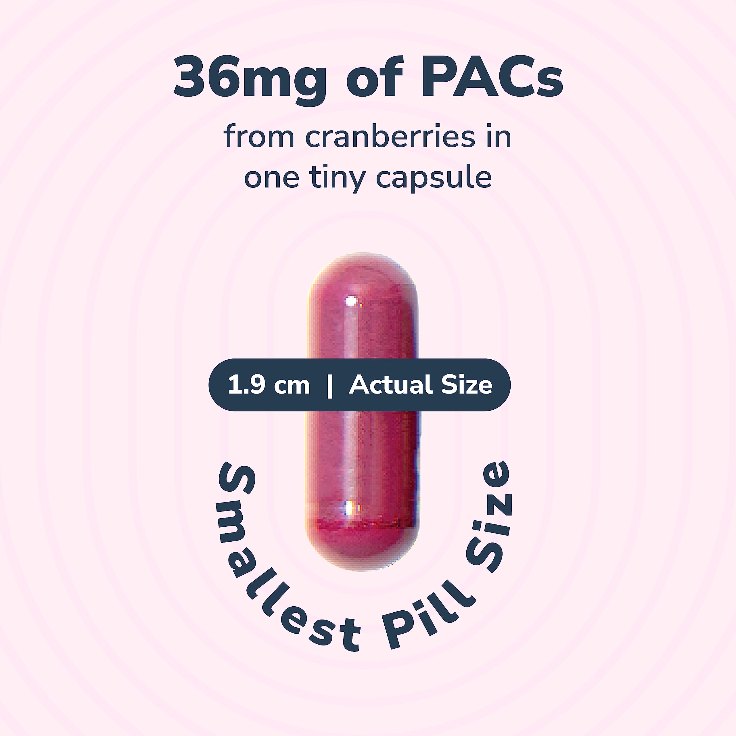 Utiva Cranberry PACs – Clinically Studied Ingredients 36mg PACs for UTI Avoidance - Supplement for Urinary Tract Health for Women and Men – Cranberry Extract Pills for Bladder Health, 90 Vegi Capsules