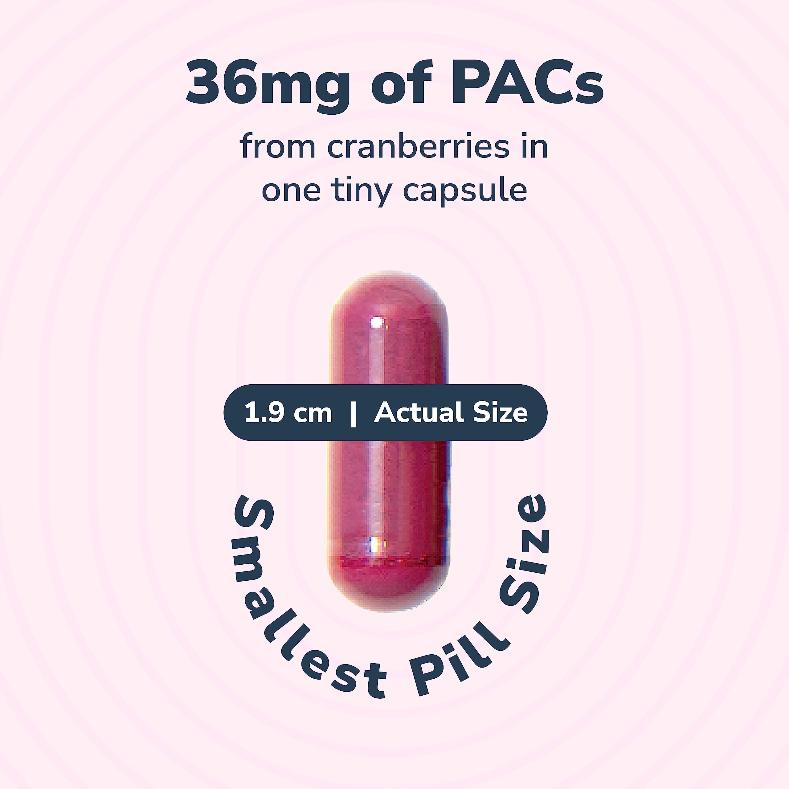 Utiva Cranberry PACs – Clinically Studied Ingredients 36mg PACs for UTI Avoidance - Supplement for Urinary Tract Health for Women and Men – Cranberry Extract Pills for Bladder Health, 30 Vegi Capsules