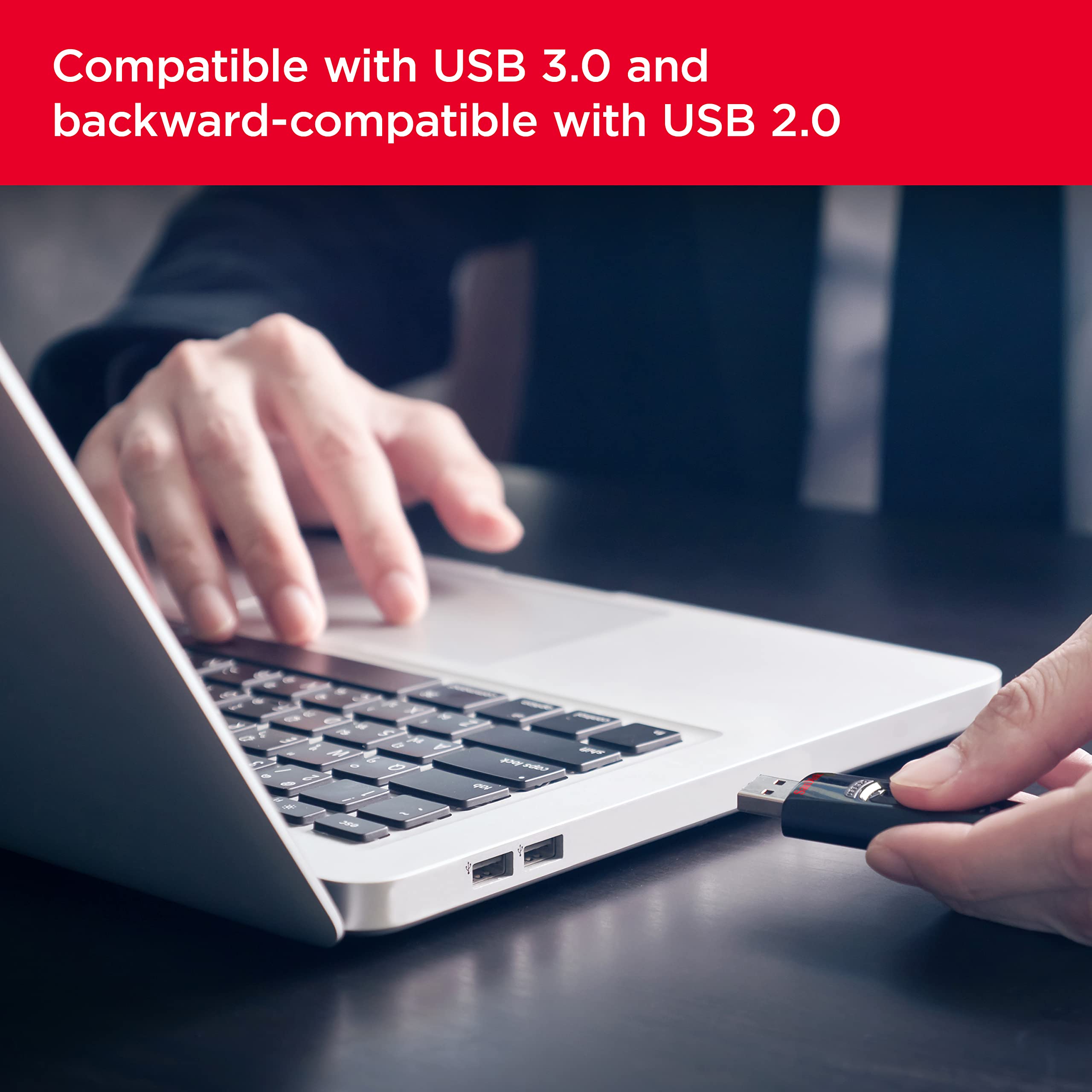 SANDISK 256GB Ultra USB 3.0 Flash Drive - SDCZ48-256G-GAM46, Black