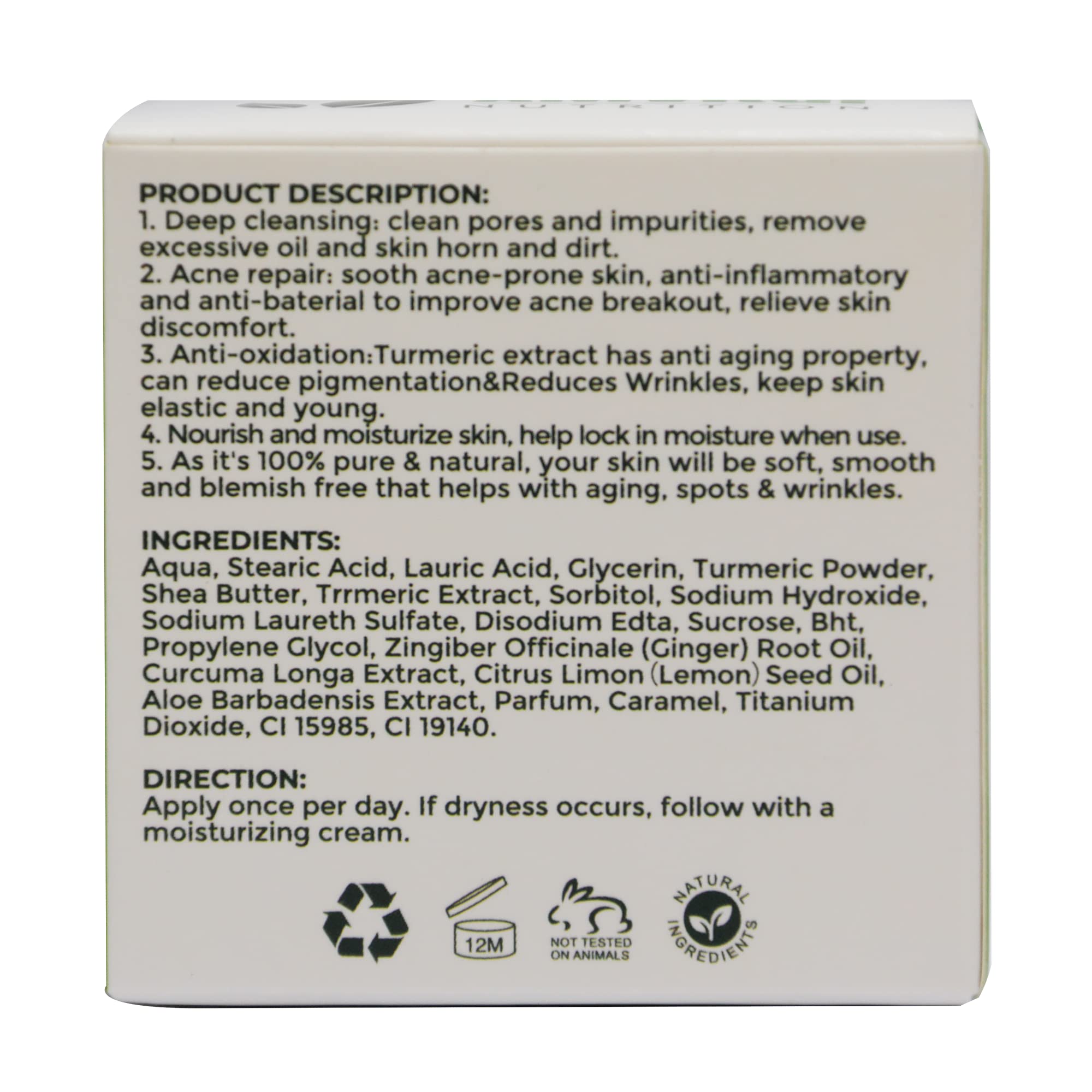 AMVital Turmeric Soap Bar for Face & Body-Acne, Dark Spots, Smooth Skin, Natural Handmade Soap For All Skin Types For Men and Women(3.88 oz)