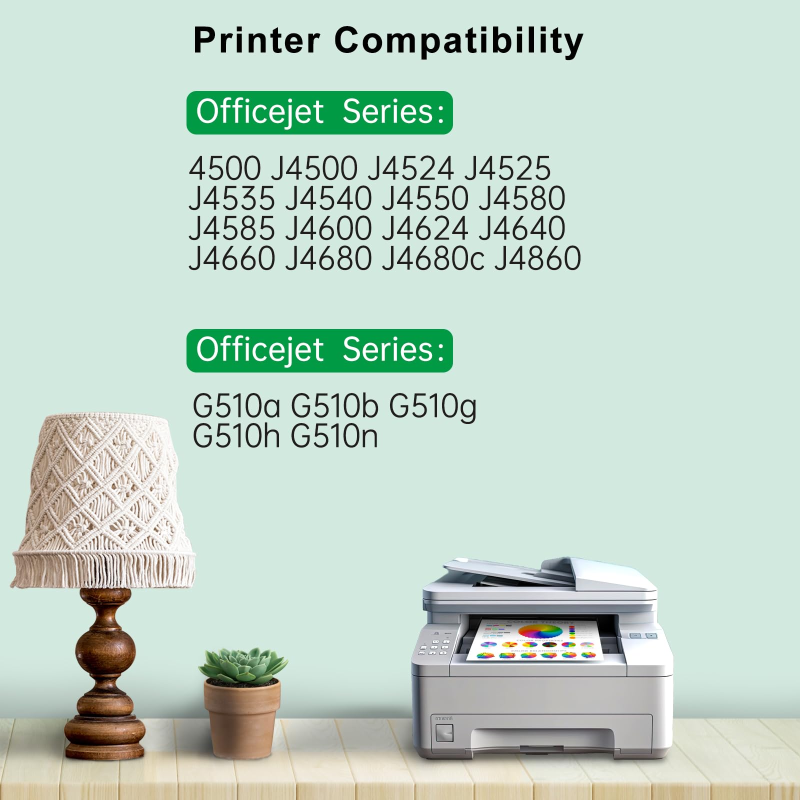 SAILNER 901XL Black Ink Cartridges(2-Pack) Remanufactured Ink for HP 901 901XL Ink Cartridges Work for HP Officejet 4500 J4524 J4540 J4550 J4580 J4624 J4680 Printer Ink 901 XL (High-Yield Black)