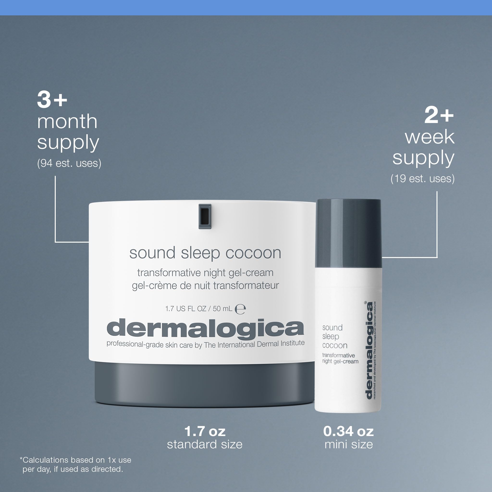 Dermalogica Sound Sleep Cocoon Night Cream Gel for Face, Revitalizing Overnight Moisturizer with Essential Oils - Promotes Restful Sleep for Radiant, Healthier-Looking Skin, 1.7 Fl Oz