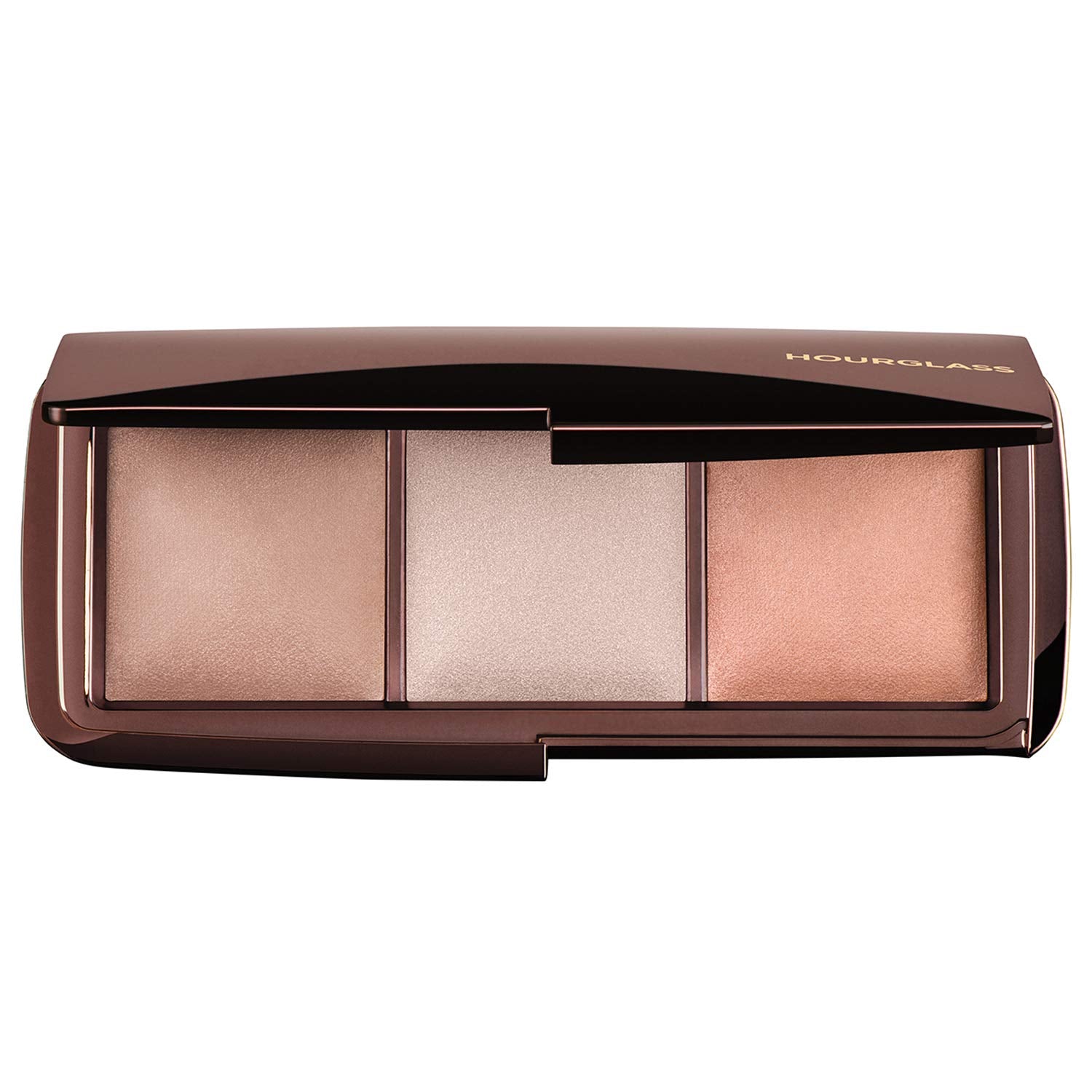 Hourglass Ambient Lighting Palette. Three-Shade Highlighting Palette for Your Best Complexion. (Dim light -Incandescent Light -Radiant Light). Cruelty-Free and Vegan