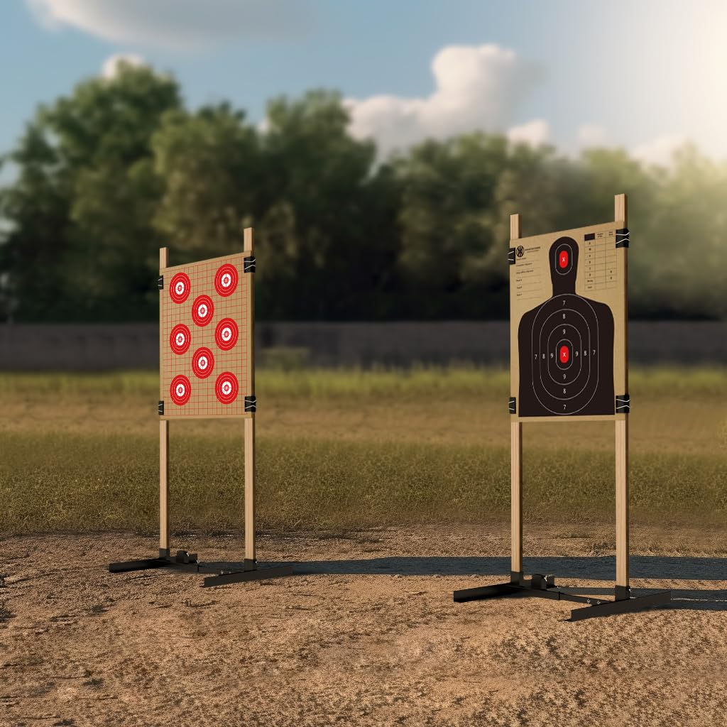 KNINE OUTDOORS Cardboard Targets - Paper Silhouette Targets for Shooting, 13" X 16", Double-Sided, Torso, ISPC/USPSA/IDPA (30 Pack)