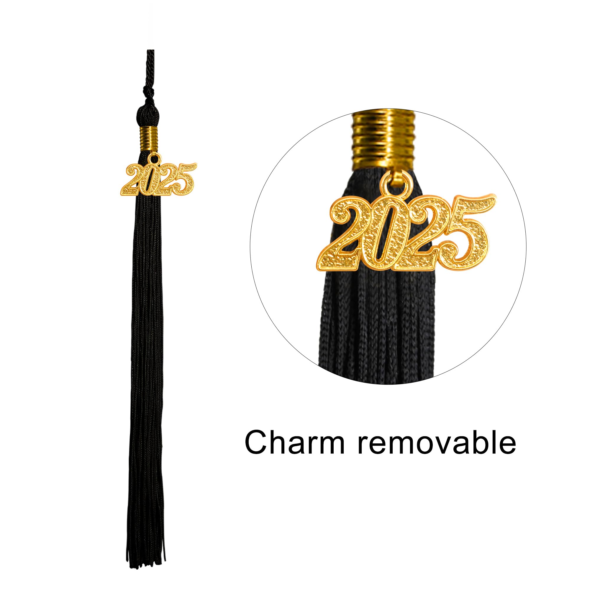 GraduatePro Matte Graduation Cap and Gown 2025 Set Bulk with Tassel for High School & College Black 51