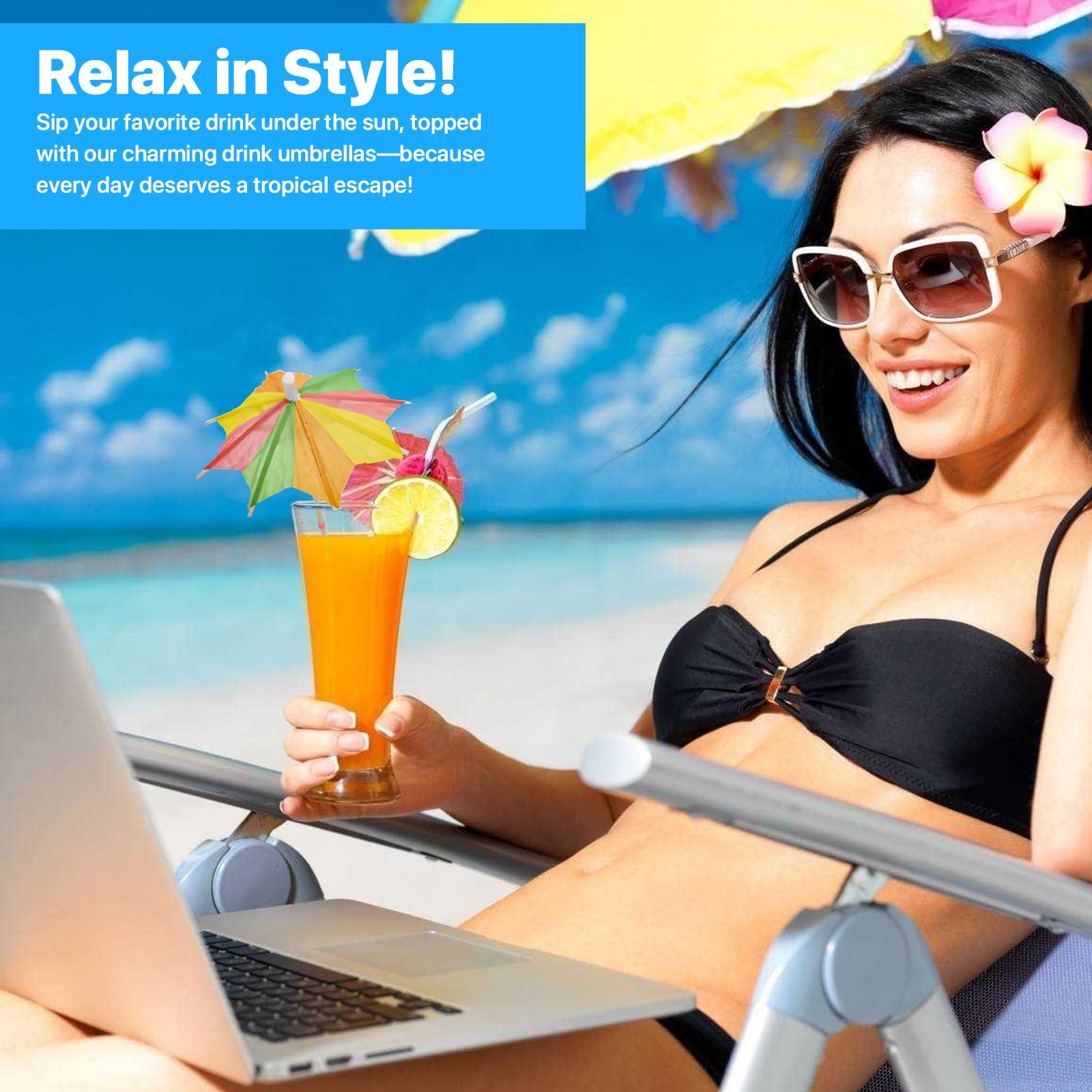 【3 Styles 150 PCS】Drink Umbrellas Cocktail Picks, Cocktail Umbrellas for Drinks, Drink Parasols, Mini Paper Umbrella Toothpicks Sticks for Tiki, Luau, Hawaiian Tropical Party Decoration Garnish.