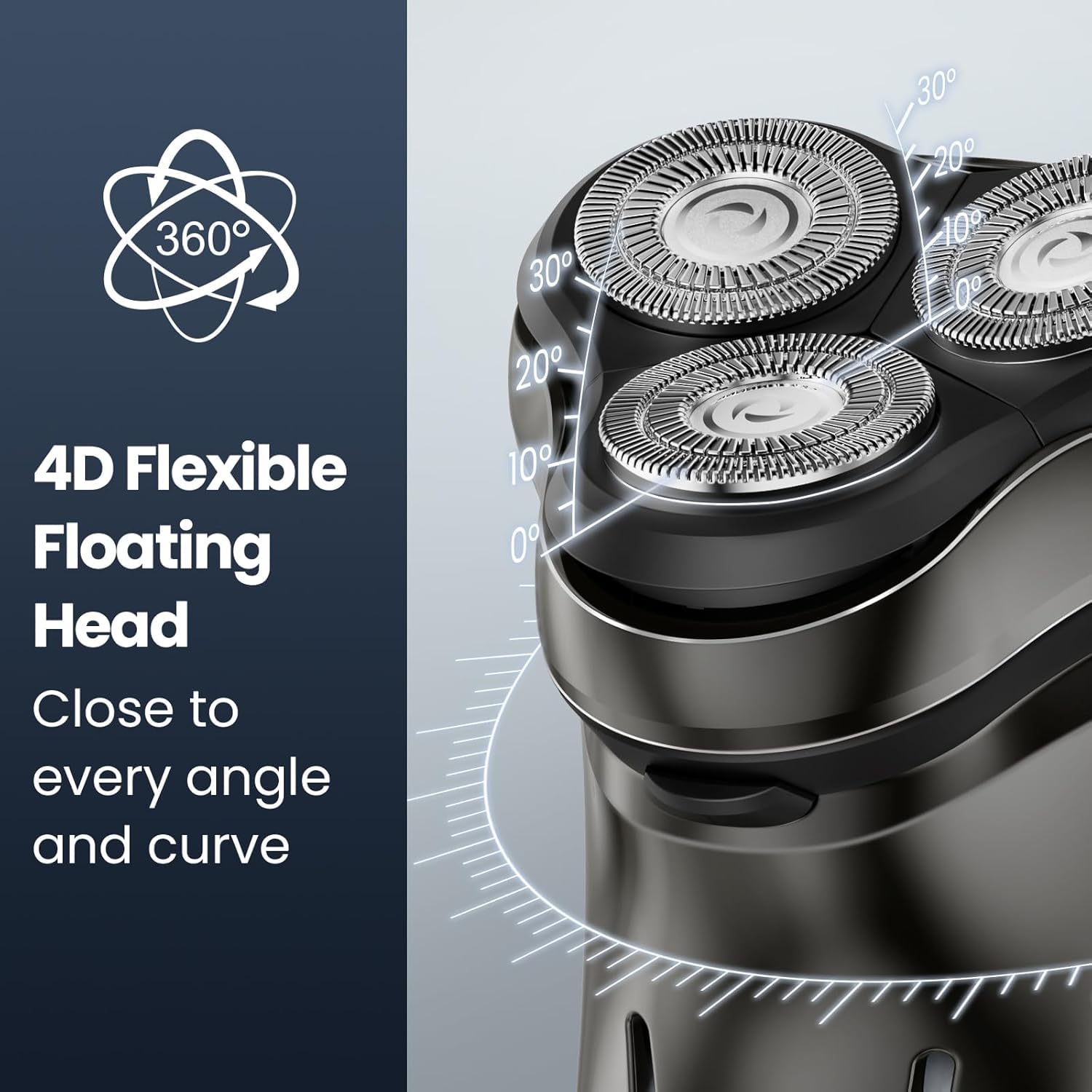 Electric Razor for Men, SHPAVVER Electric Shaver for Men, Rechargeable Wet Dry Shaver with Pop Up Trimmer, Waterproof Cordless Portable Razor