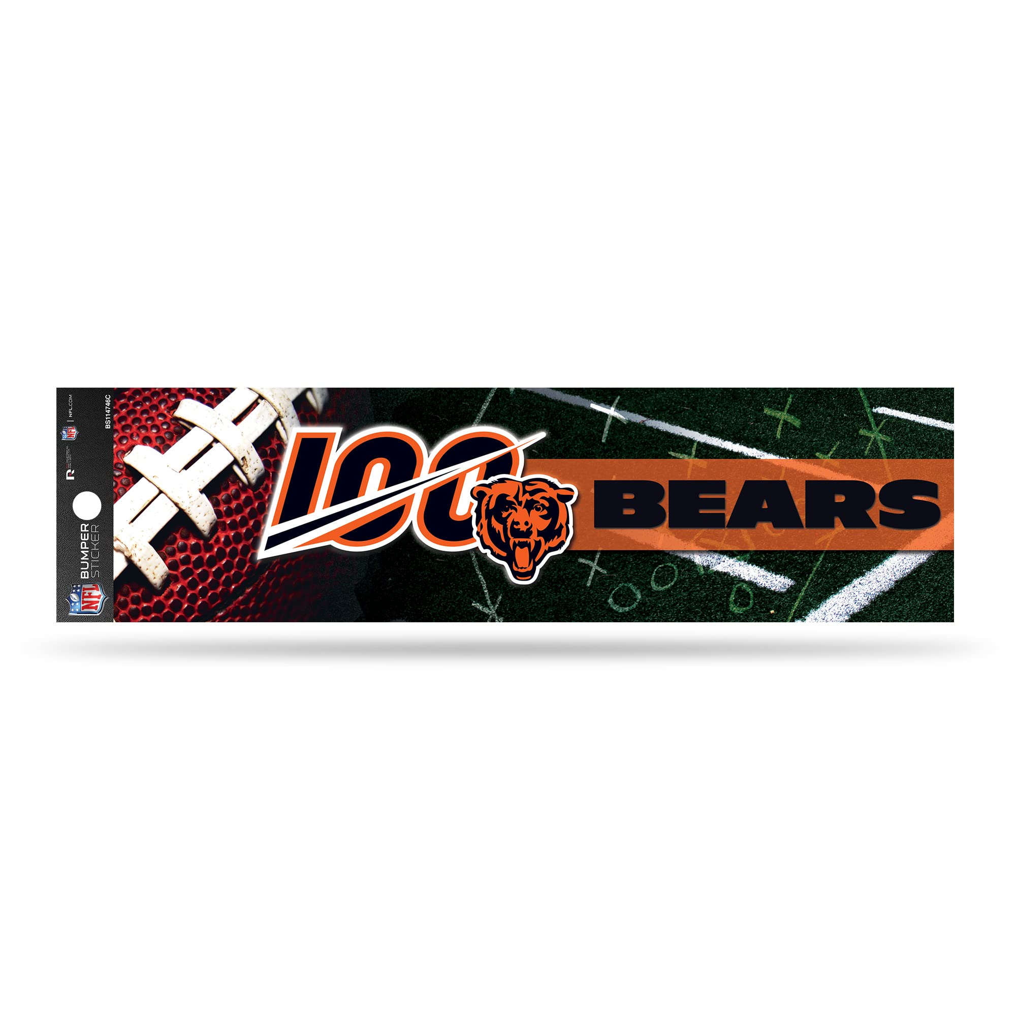 Rico Industries NFL Football Chicago Bears 3" x 12" Bumper Sticker