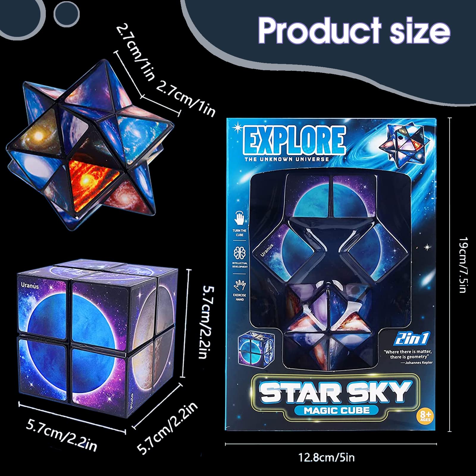 Luaxkpi Toys for Boys Age 8-12 Gifts for 9 10 11 12 Year Old Boy Girls, Infinity Cube Fidget Toy for Kids Ages 8-10 Star Cubes for Boys Girl Toys 10-12 Years Old Birthday Presents Gift Ideas