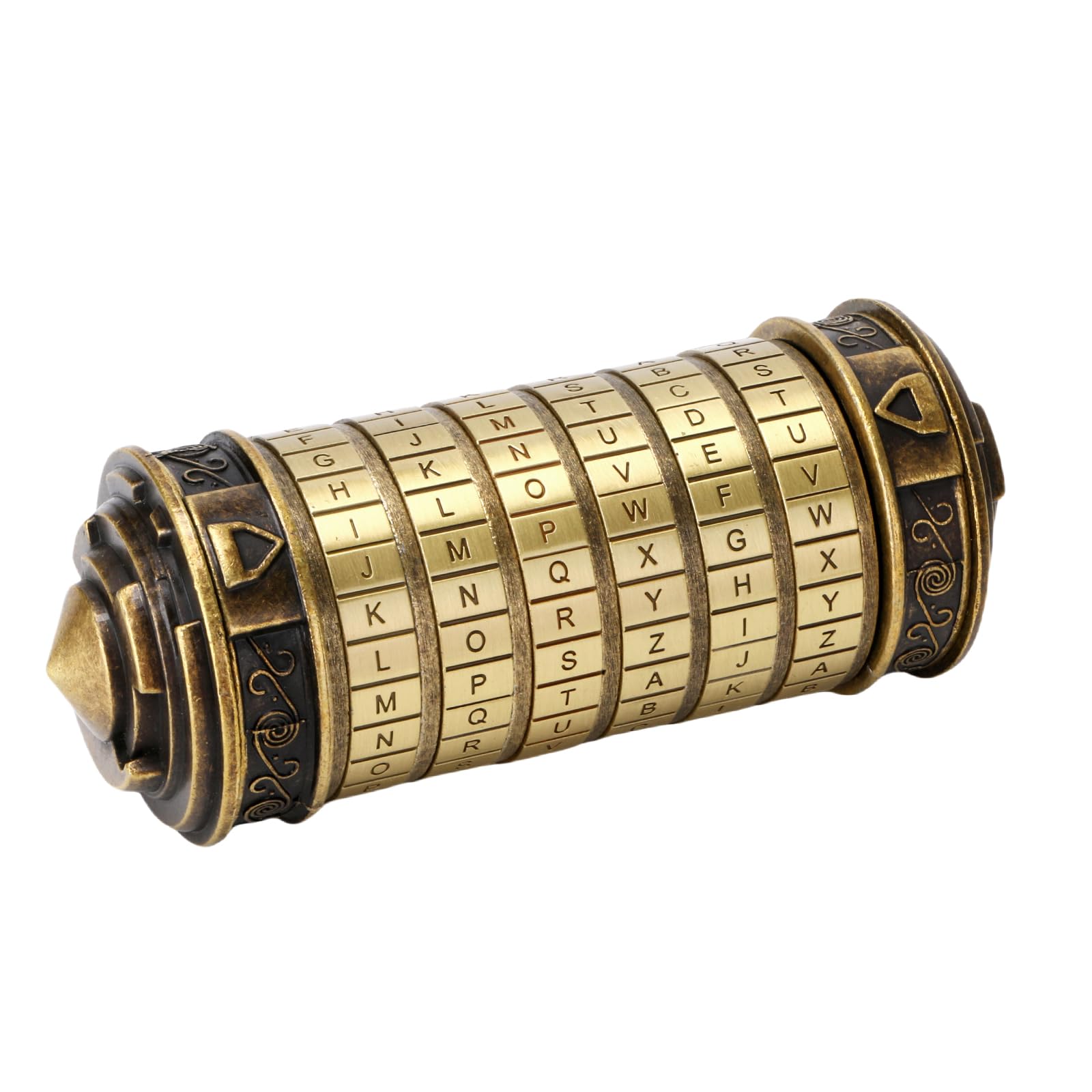 Cryptex Da Vinci Code Money Puzzle Box for Cash Gift Puzzle Boxes with Hidden Compartments Valentine's Day Gift for Boy Birthday Gifts for Her Gifts for Girlfriend Gifts for Men Gift for Mom (Brass)