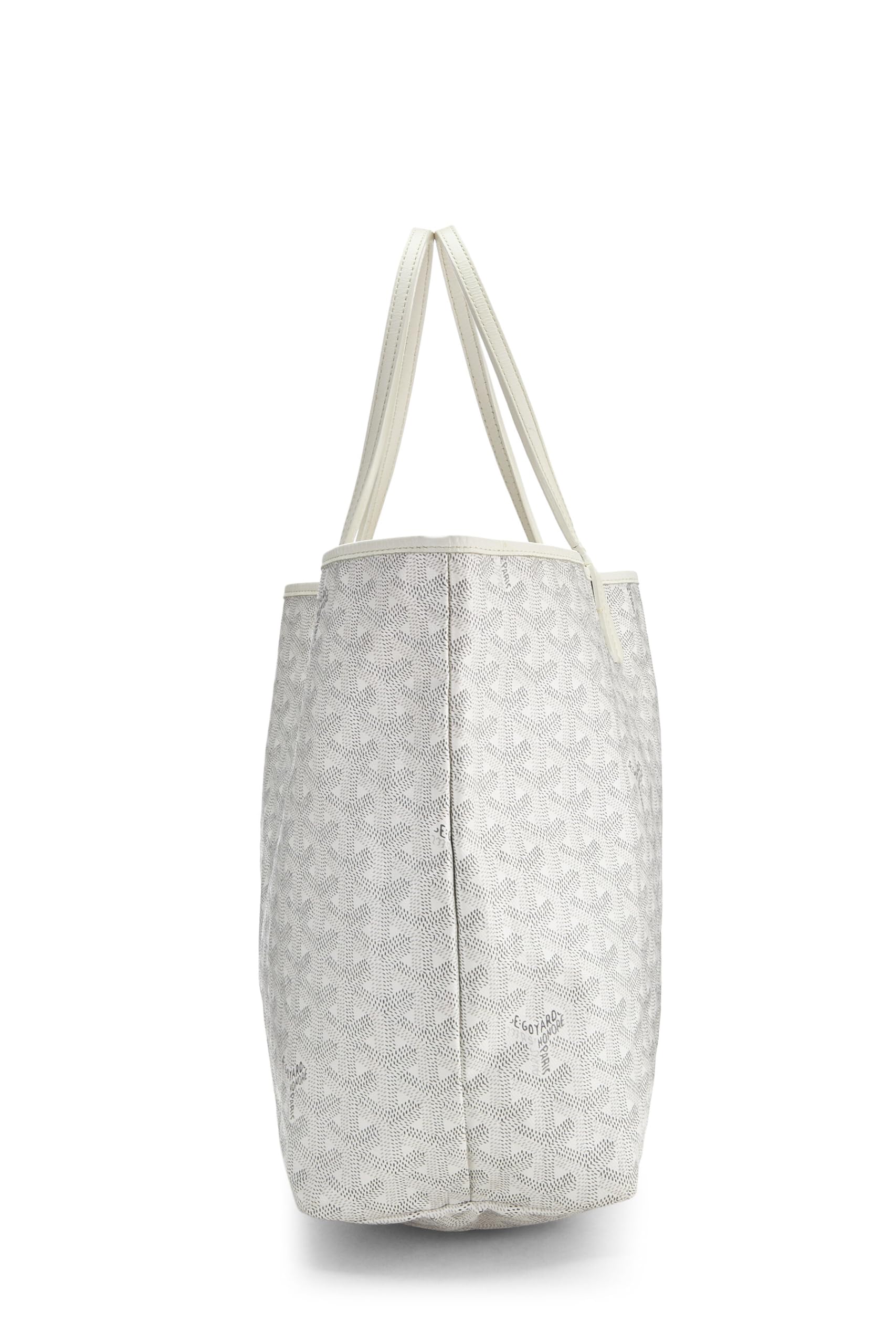 Goyard, Pre-Loved White Goyardine Canvas Saint-Louis PM, White