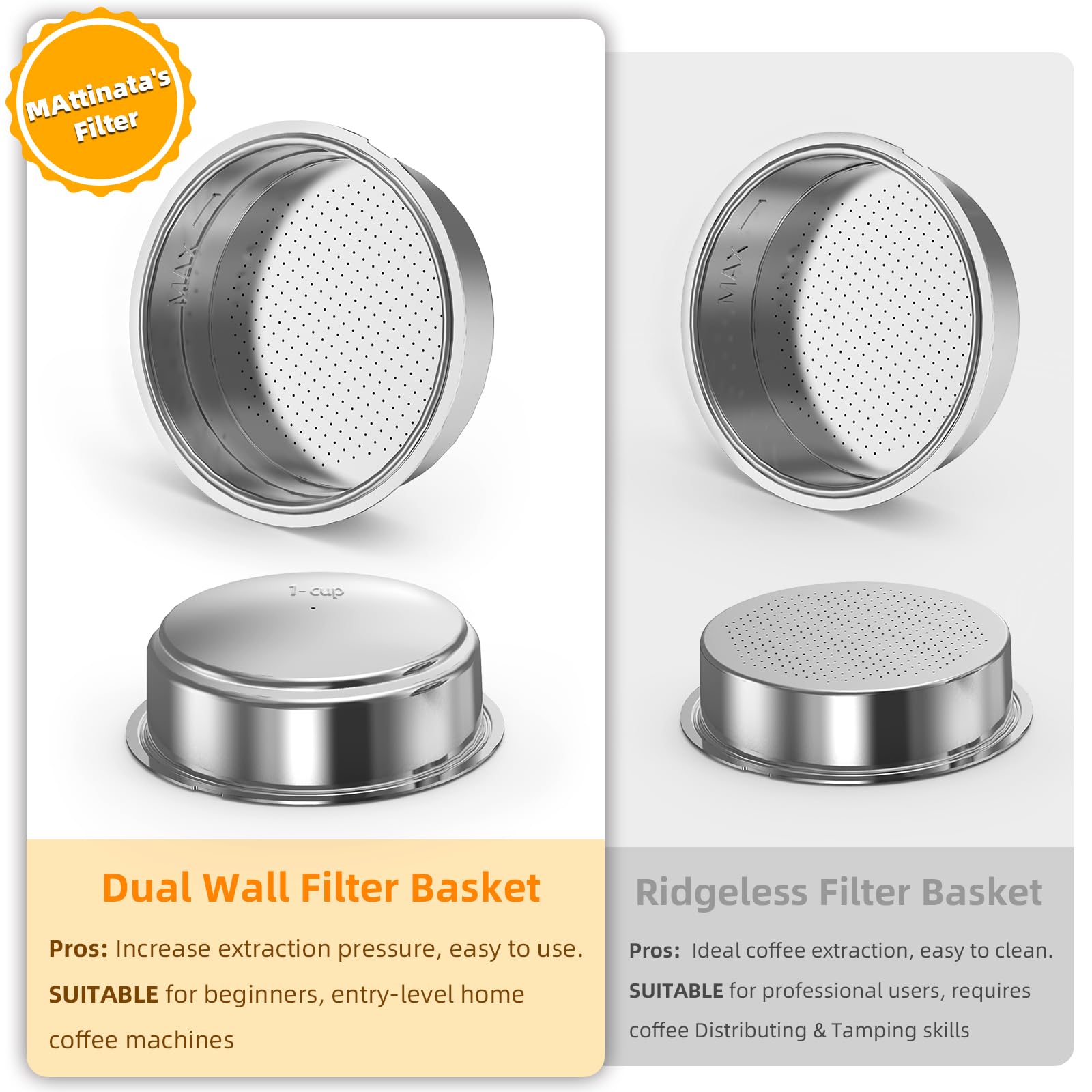 MAttinata Espresso Machine Filter 51mm- only for MAttinata