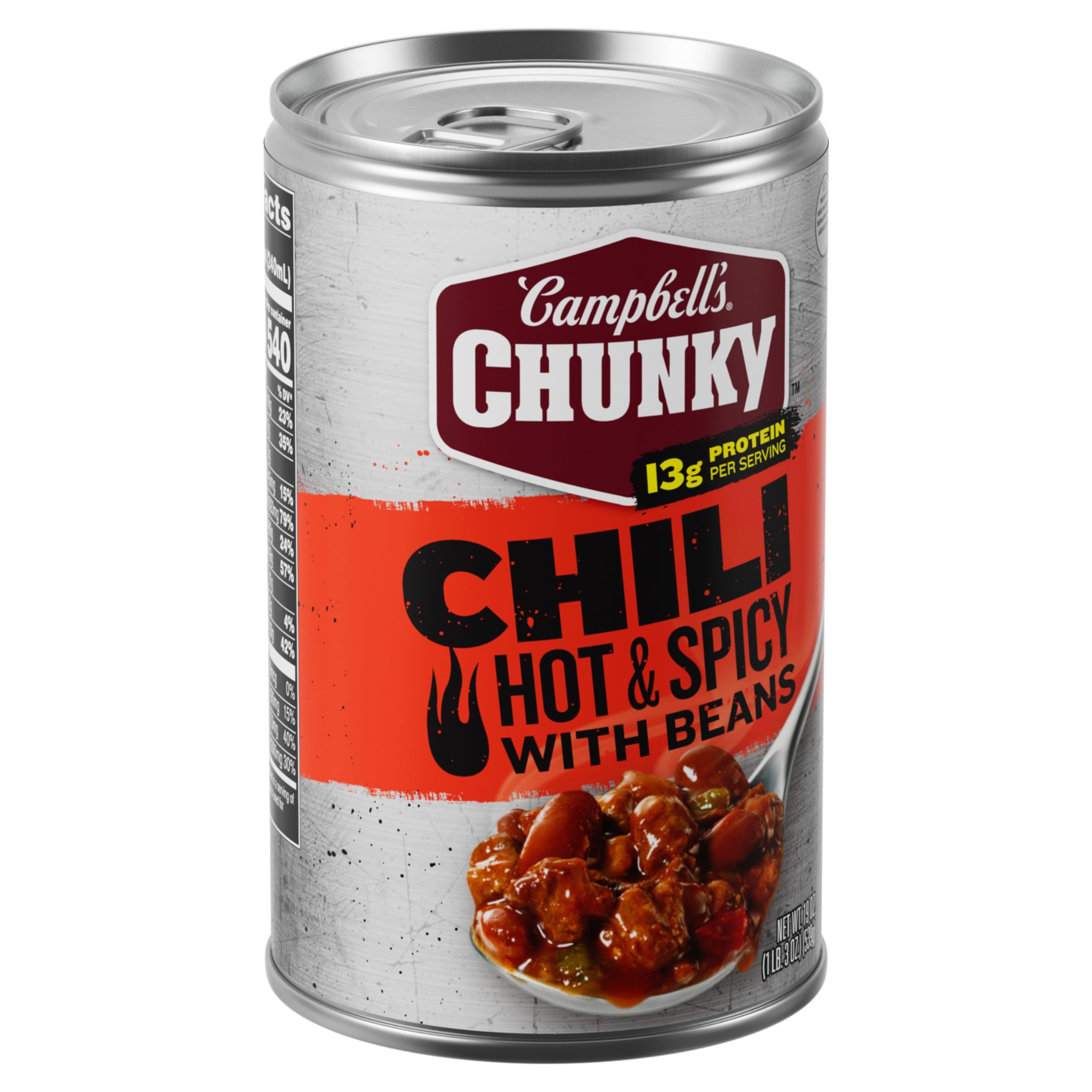 Campbell's Chunky Chili, Hot and Spicy Chili with Beans, 19 oz Can