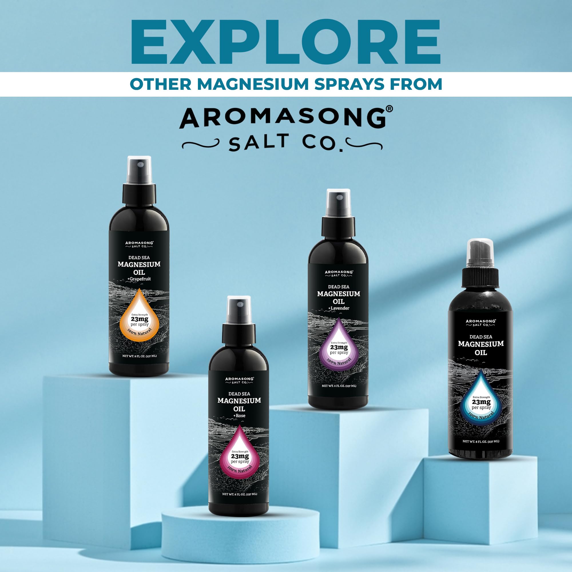 Aromasong Ultimate Magnesium Bundle: 12lb Dead Sea Magnesium Flakes + 100% Pure Dead Sea Magnesium Oil Spray for Relaxation and Wellness