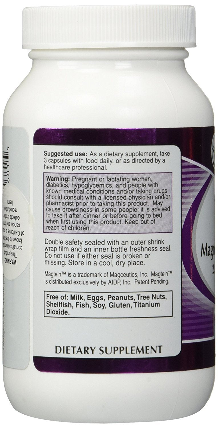 Vitacost Magtein Magnesium L-Threonate -- 2010 mg - 90 Vegetarian Capsules