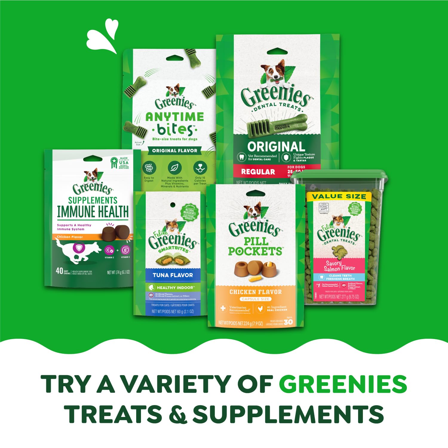 Greenies Regular Natural Dental Care Dog Treats Fresh Flavor, 12 oz. Pack (12 Treats)