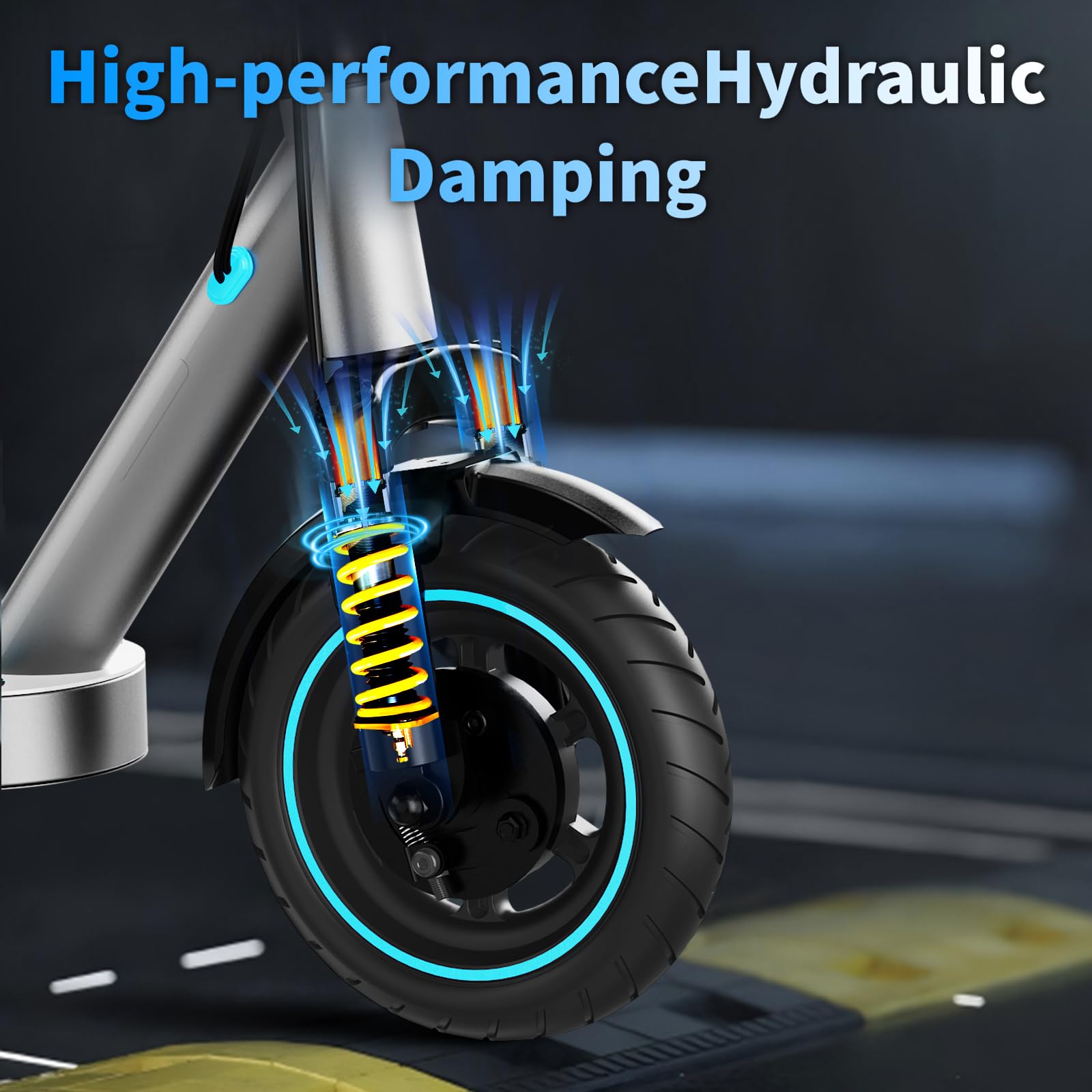 QnQ Electric Scooter, Powerful 500WPeak Motor, Max12/28Miles Long Range, Top Speed 15.5/19MPH, 8.5" Tires,Long-Lasting Battery Life, Dual elastomer Suspension UL 2272 & 2271 Certified