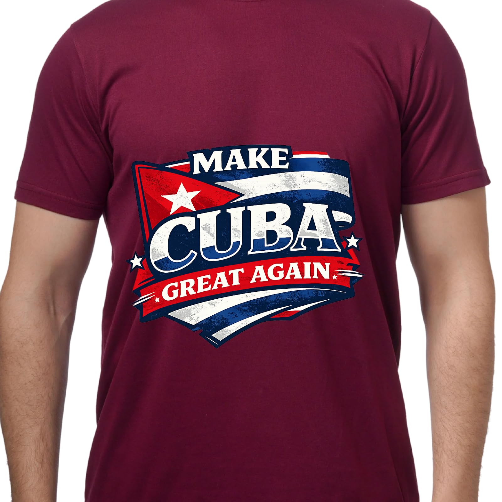 Make Cuba Great Again T-Shirt – Cuban Flag Patriotic Graphic Tee – Unisex Cuba Pride Shirt